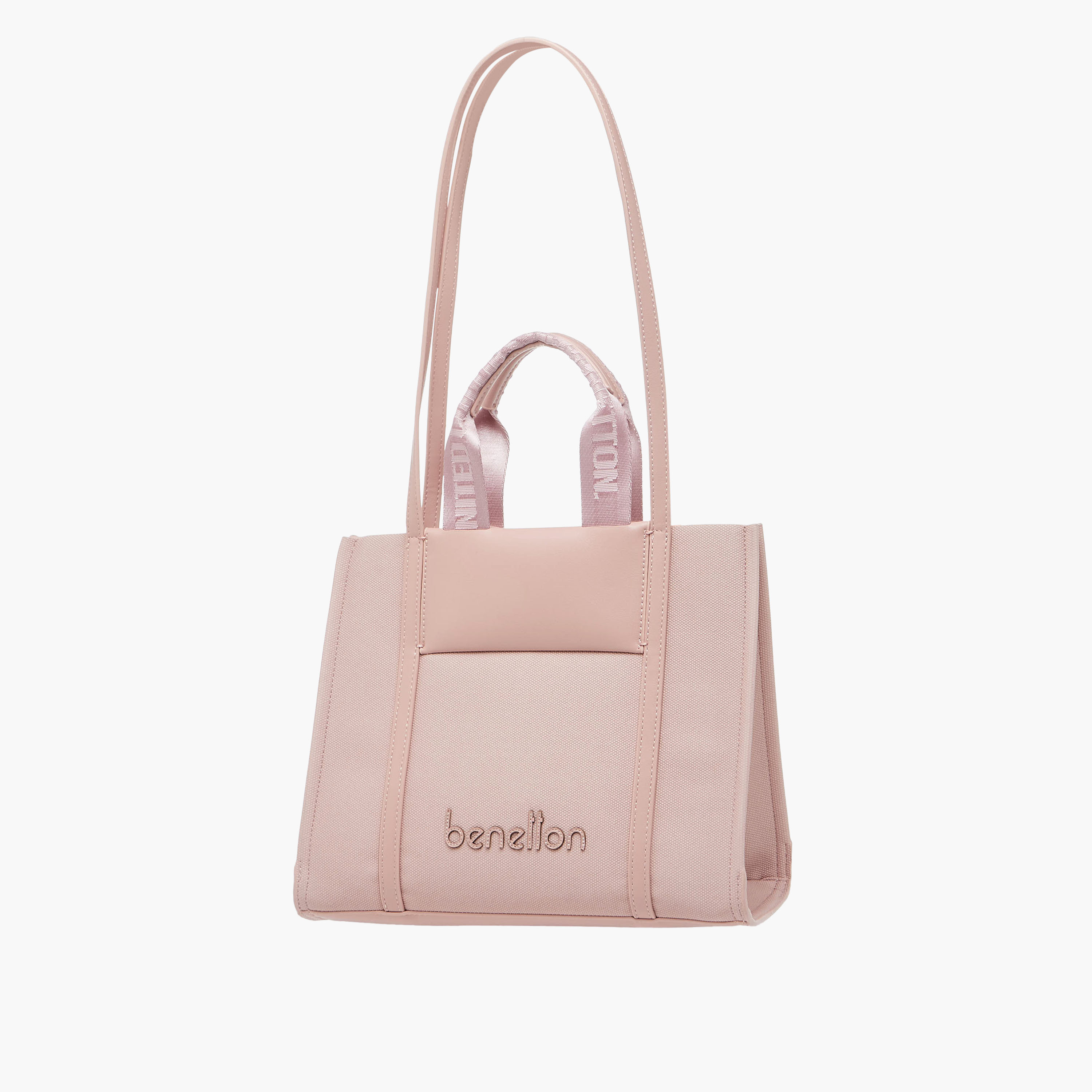 UCB Textured Tote Bag with Double Handle-women-bagsandwallets-handbags-image-3