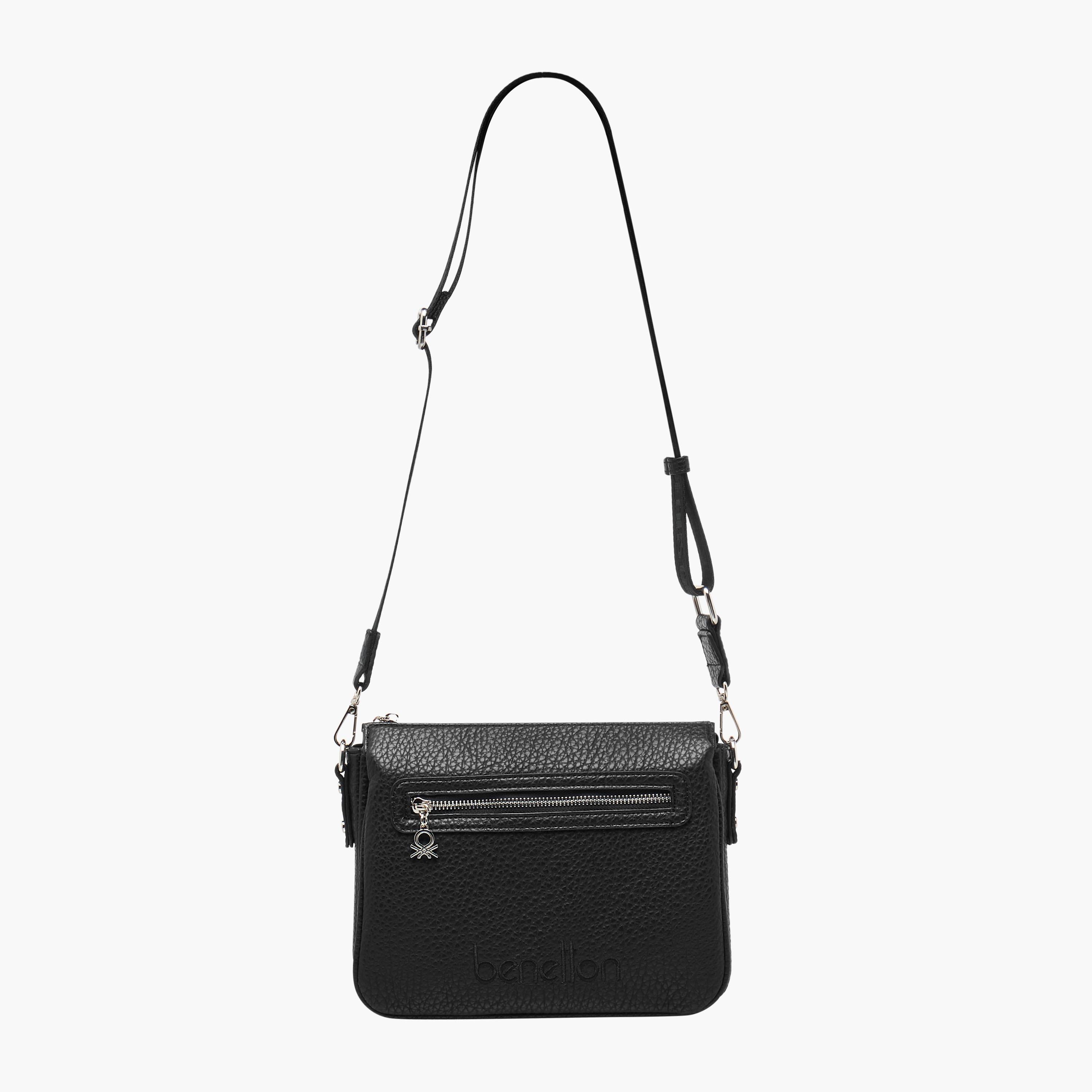 UCB Textured Crossbody Bag with Detachable Strap-women-bagsandwallets-handbags-image-2
