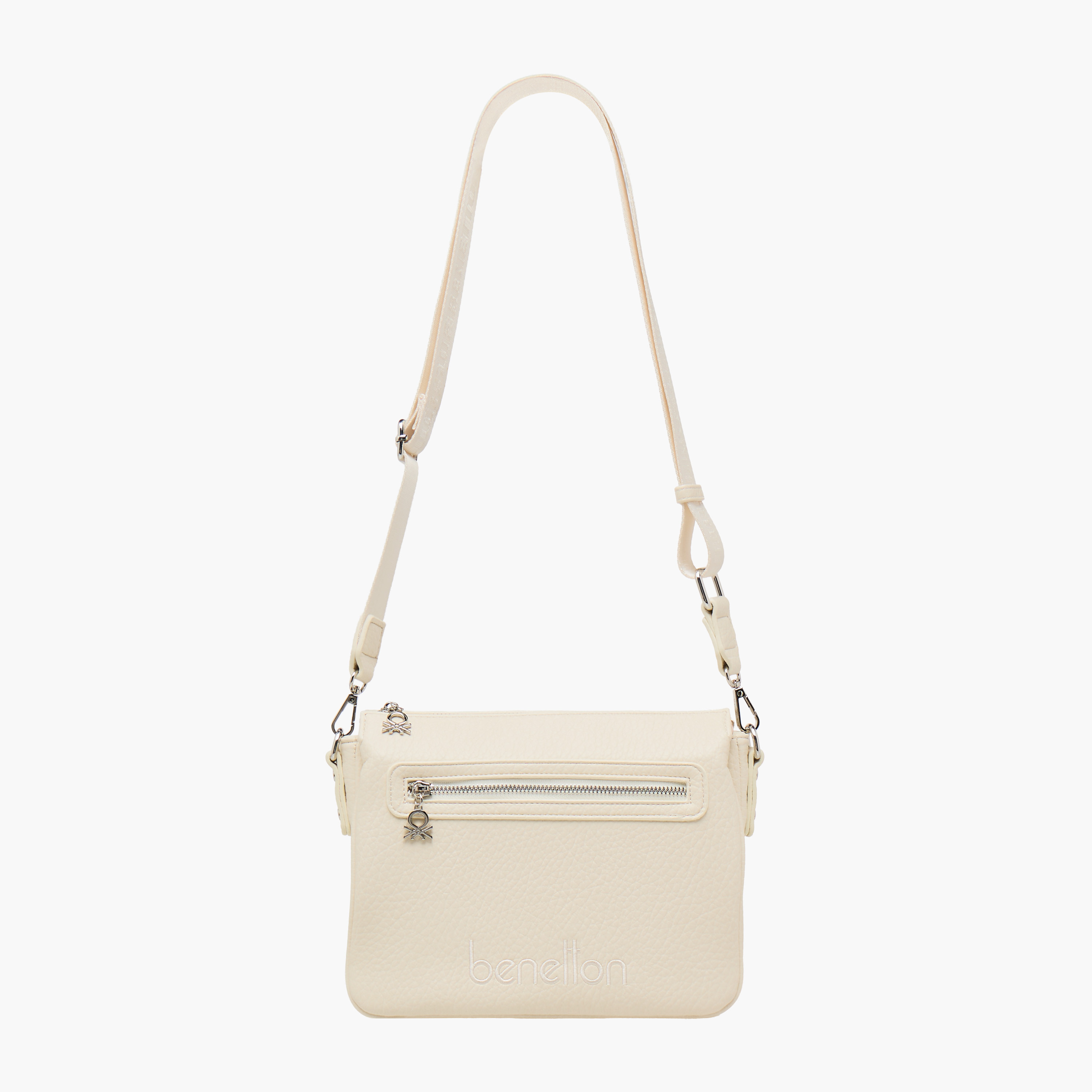 UCB Textured Crossbody Bag with Adjustable Strap-women-bagsandwallets-handbags-image-2