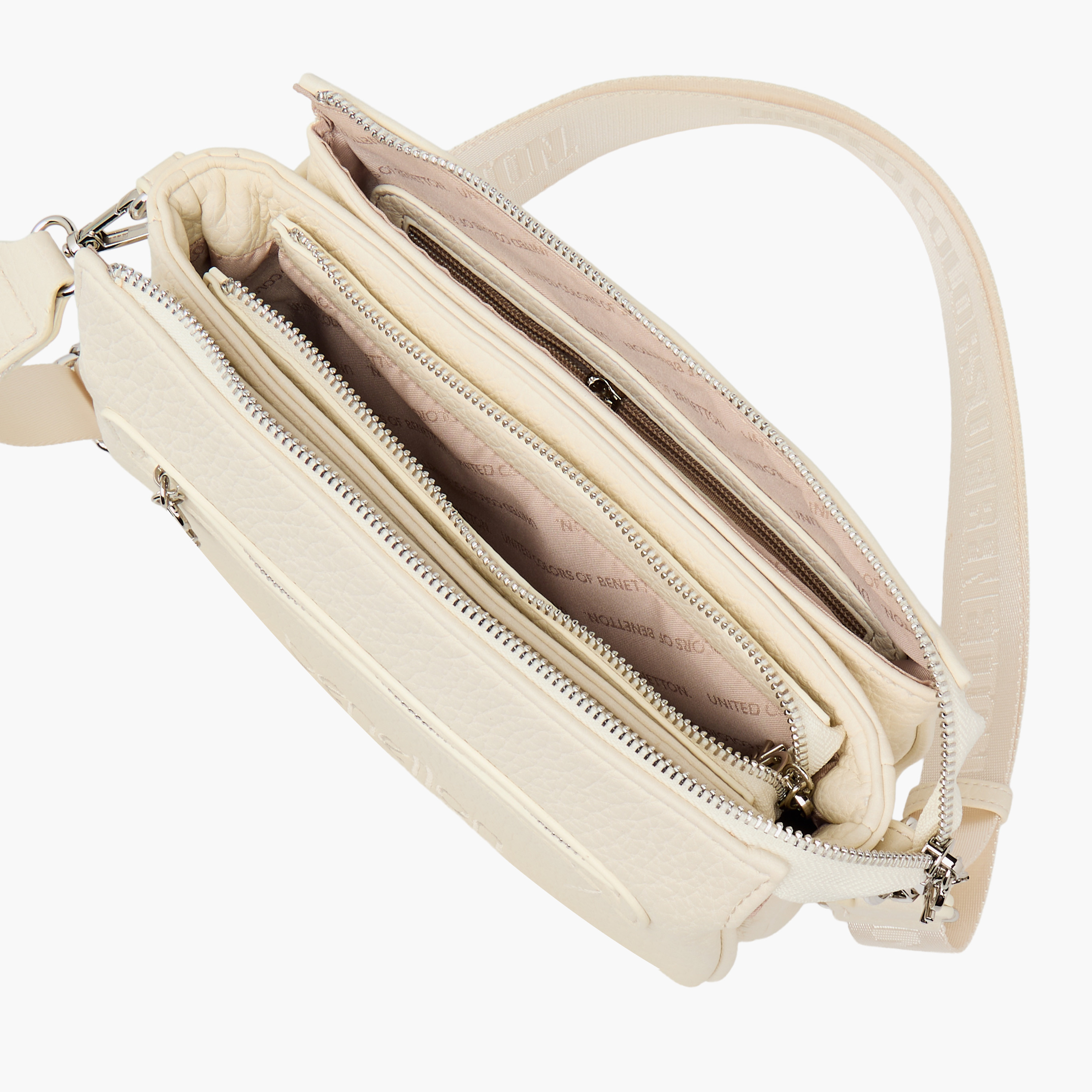UCB Textured Crossbody Bag with Adjustable Strap-women-bagsandwallets-handbags-image-7