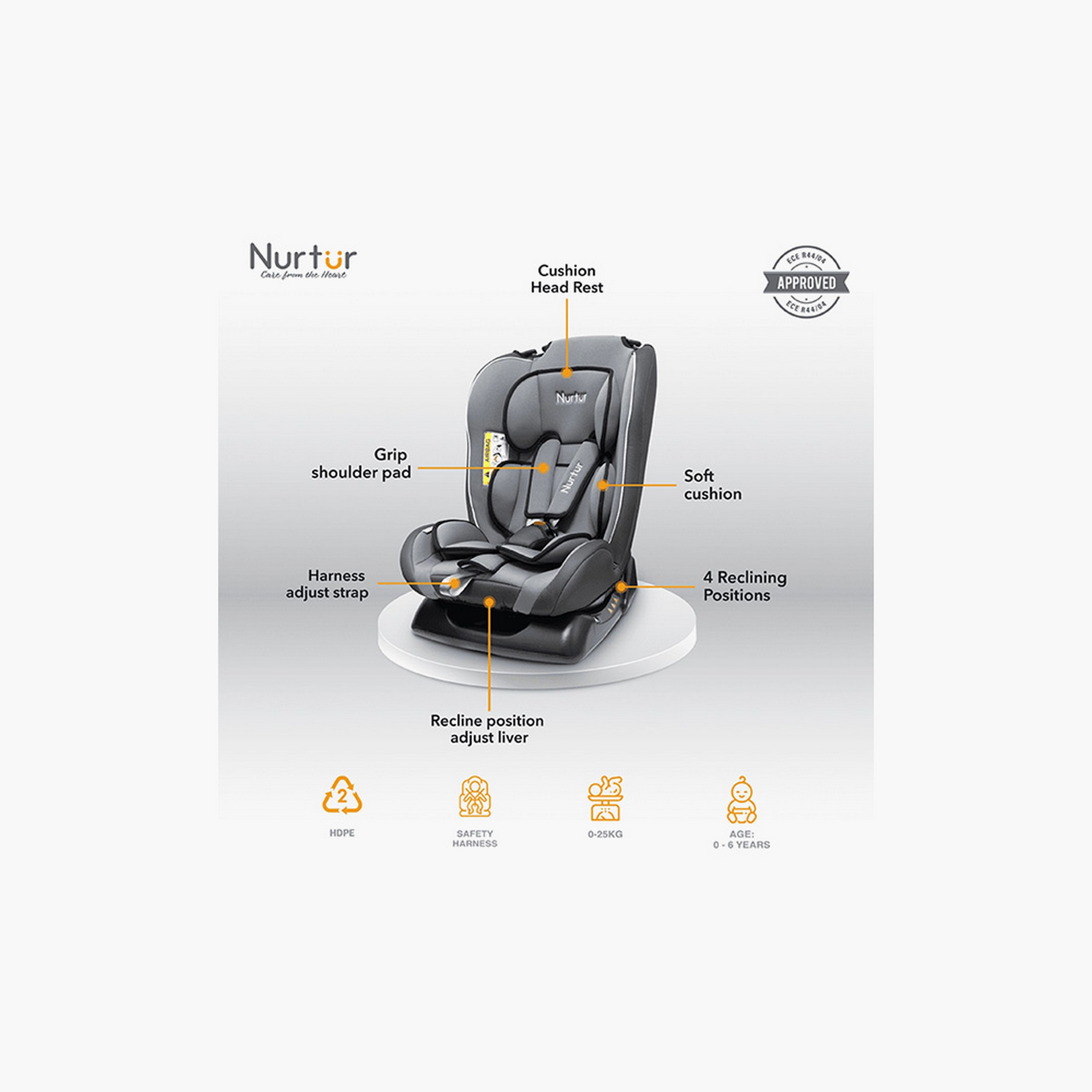 مقعد سيارة 3 في 1 برونو من نورتور- 25 كجم - رمادي-baby-gear-carseats-image-3