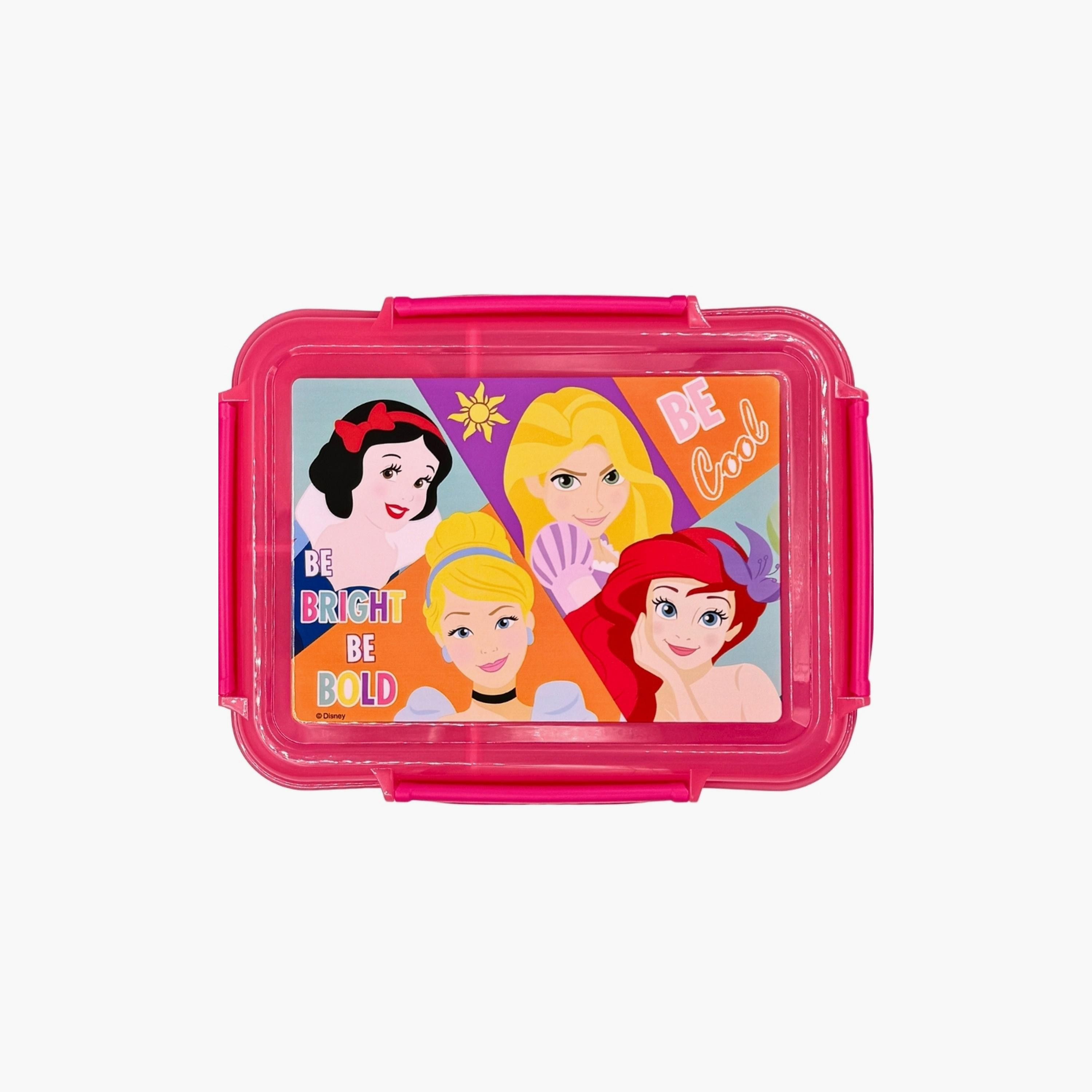 صندوق غداء أميرات ديزني مع كوب صلصة - أحمر-school-lunchessentials-lunchboxes-image-1