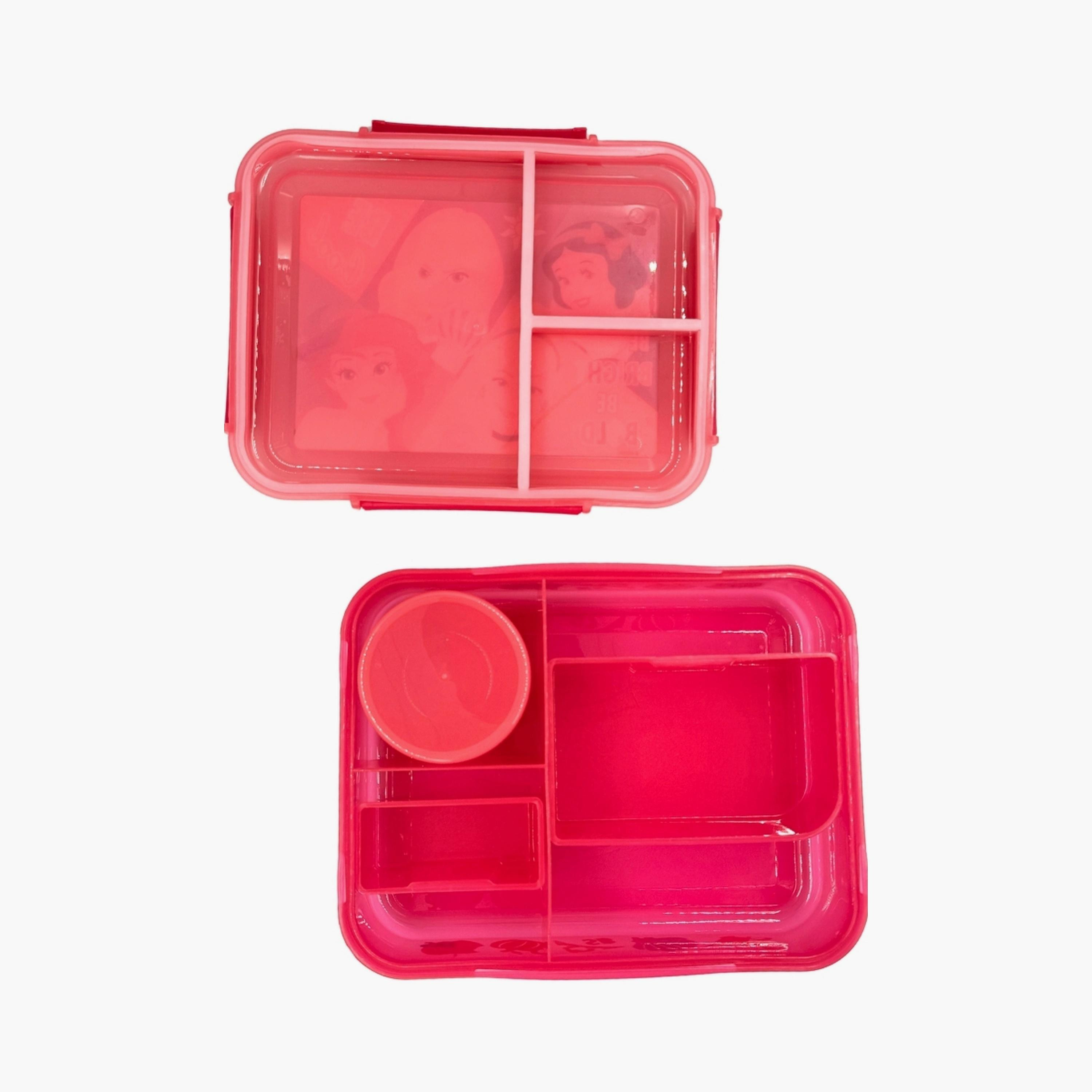 صندوق غداء أميرات ديزني مع كوب صلصة - أحمر-school-lunchessentials-lunchboxes-image-3