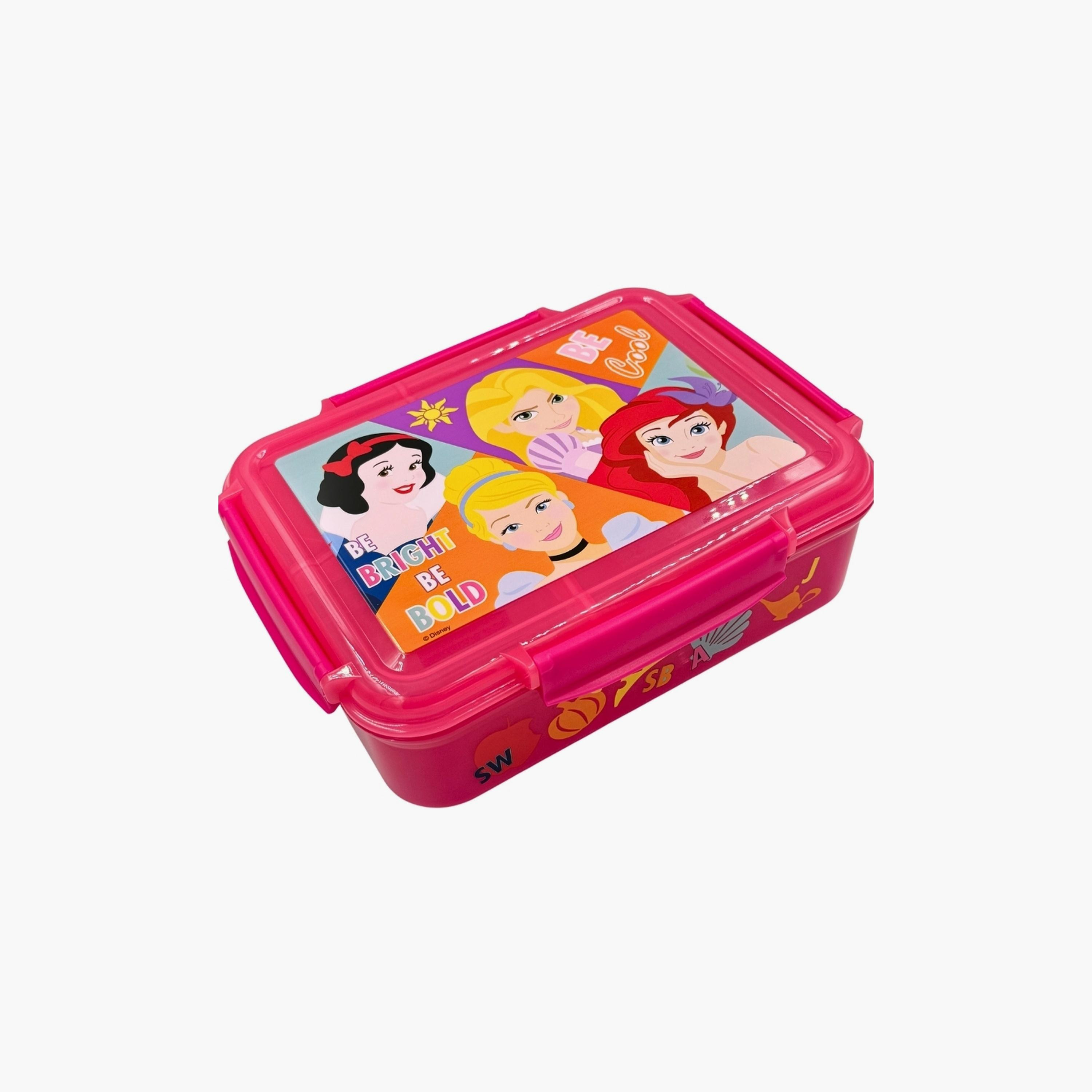صندوق غداء أميرات ديزني مع كوب صلصة - أحمر-school-lunchessentials-lunchboxes-image-4
