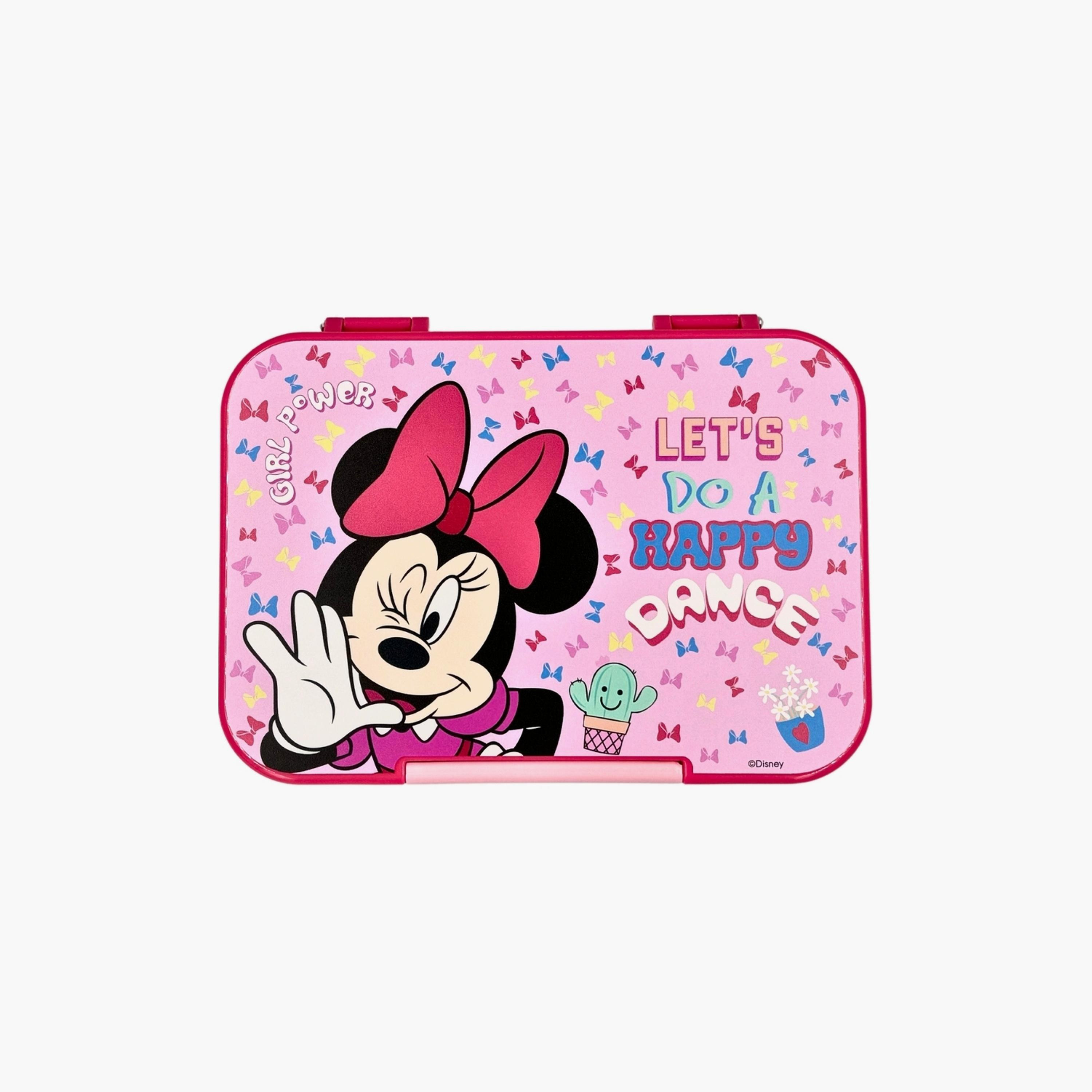 Disney Minnie Single Button Lock Tritan Lunch Box - Pink & Red-school-lunchessentials-lunchboxes-image-1