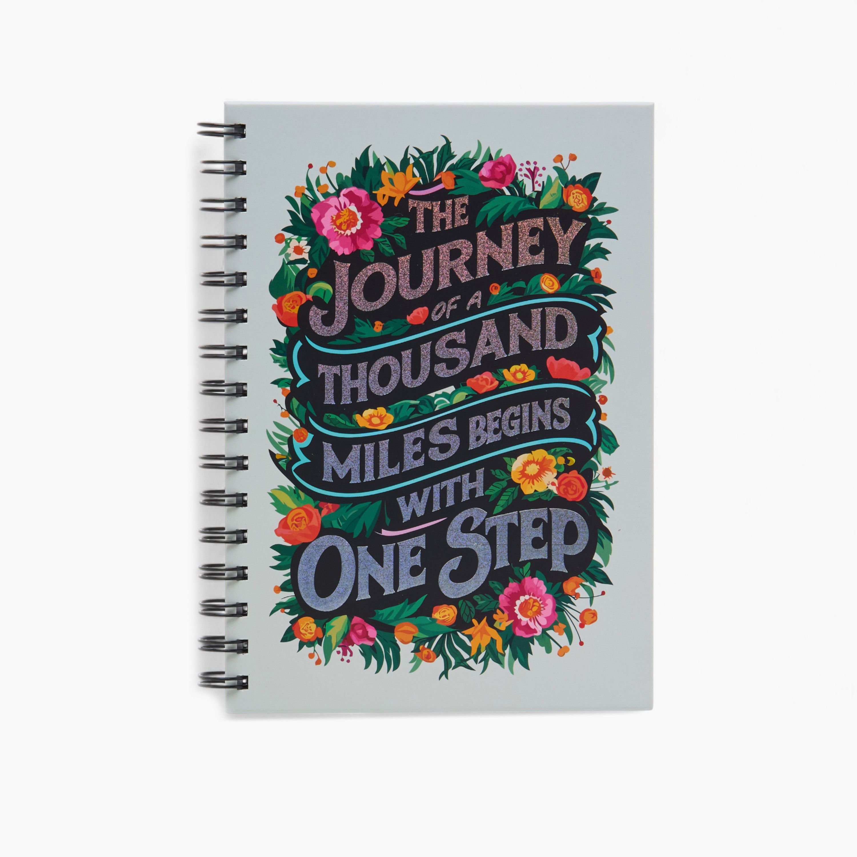 Slogan Print A5 Notebook with Spiral Binding - 80 Pages-school-stationery-notebooks-image-1