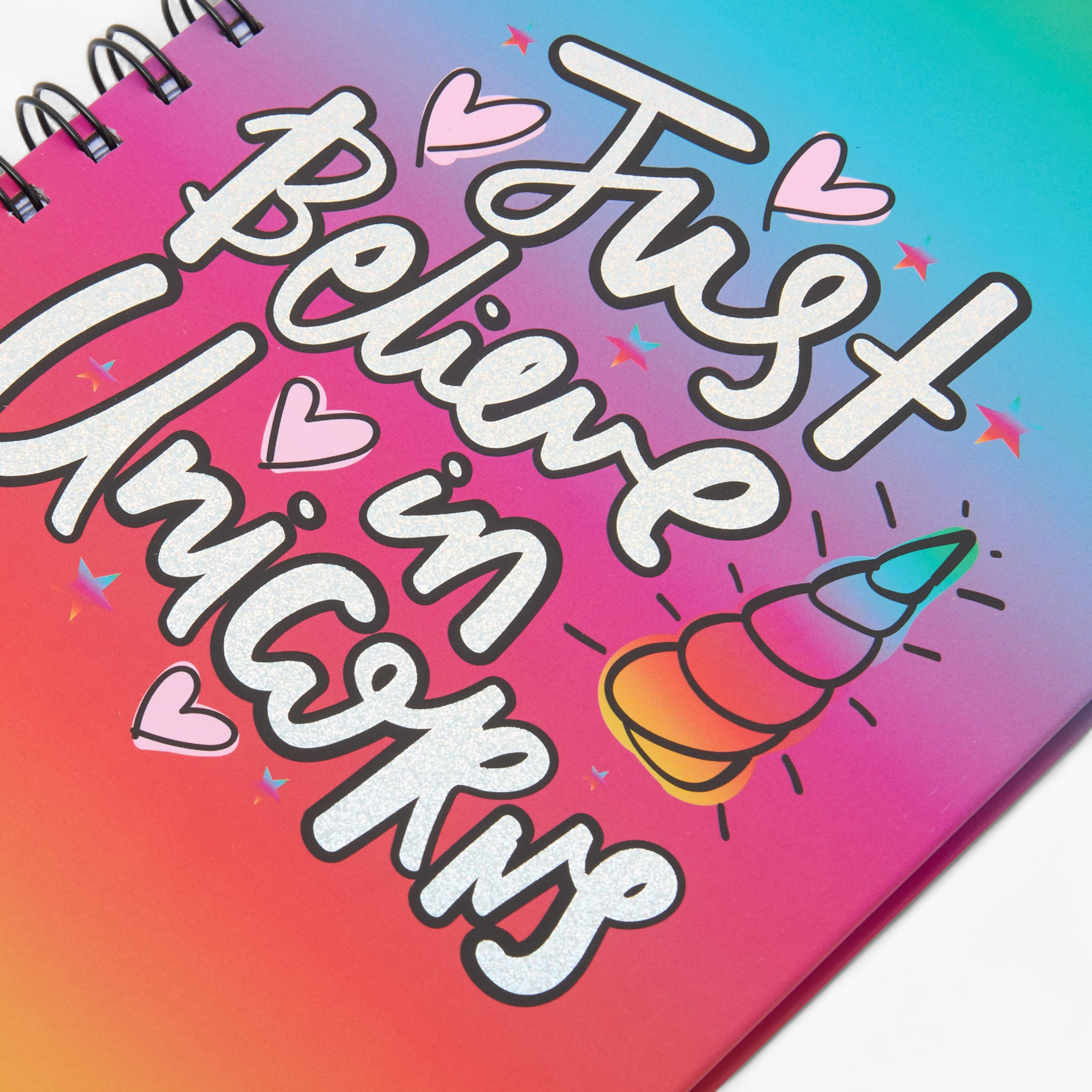 Unicorn Slogan Print A5 Notebook with Spiral Binding - 80 Pages-school-stationery-notebooks-image-3