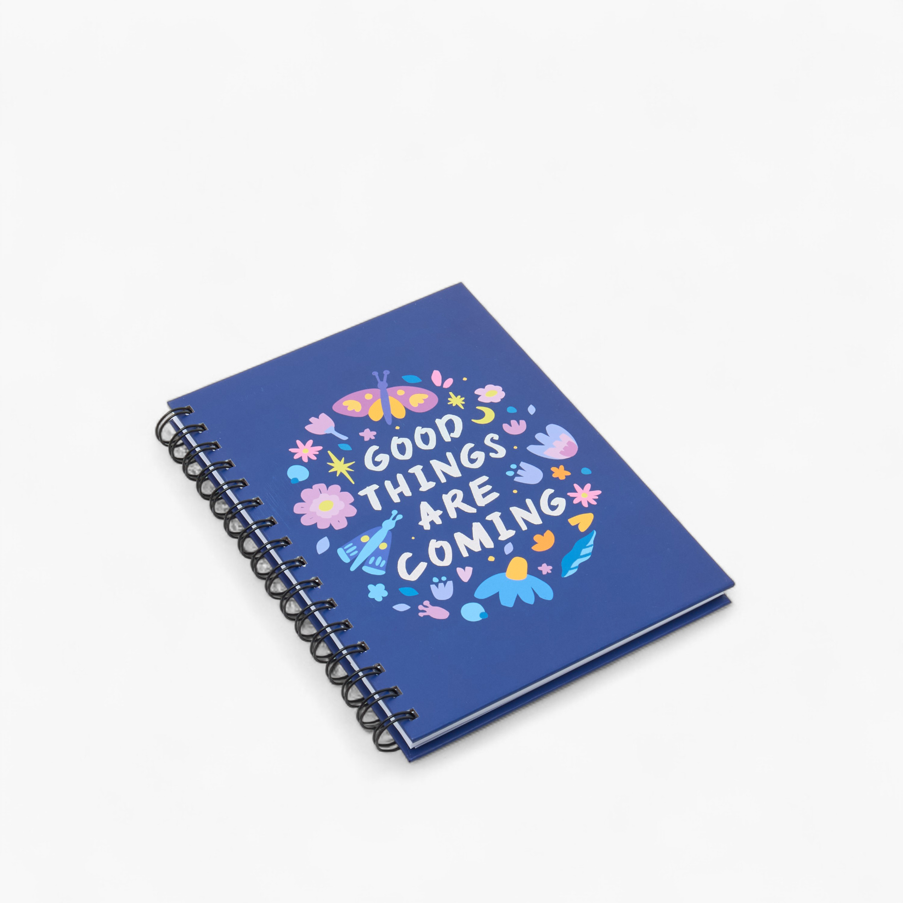 Slogan Print  A5 Notebook with Spiral Binding - 80 pages-school-stationery-notebooks-image-2