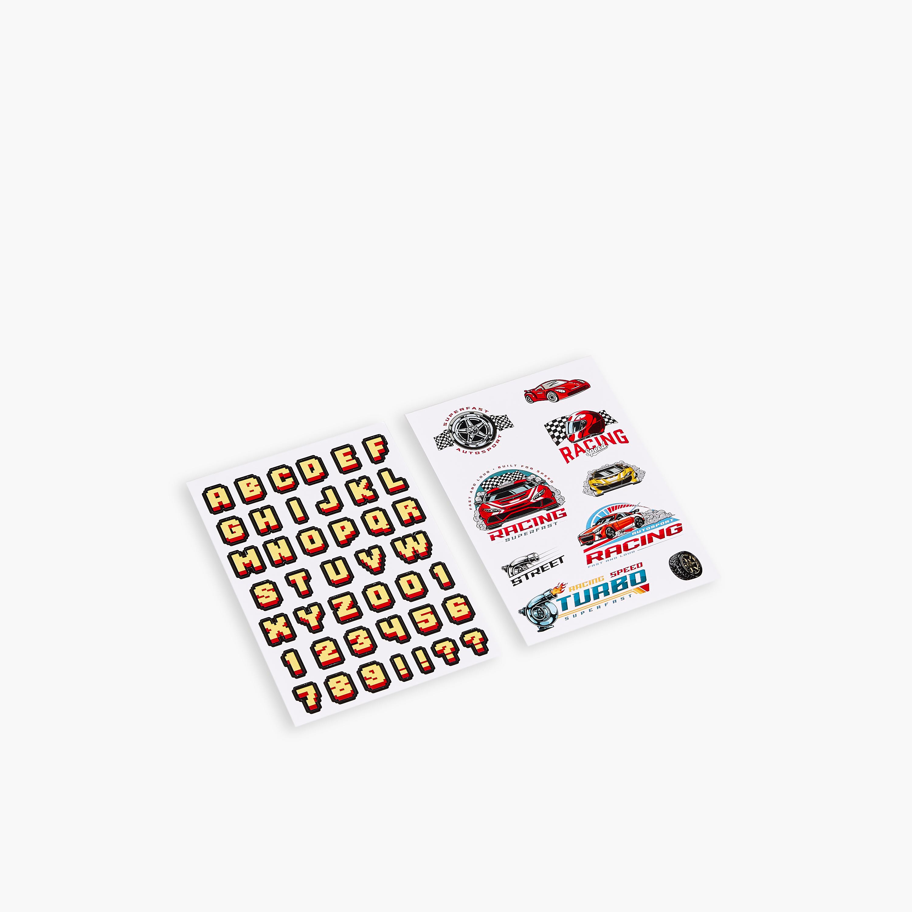 Racing Stationery Set with Book, Stickers, Pens - Set of 6-school-stationery-sets-image-4