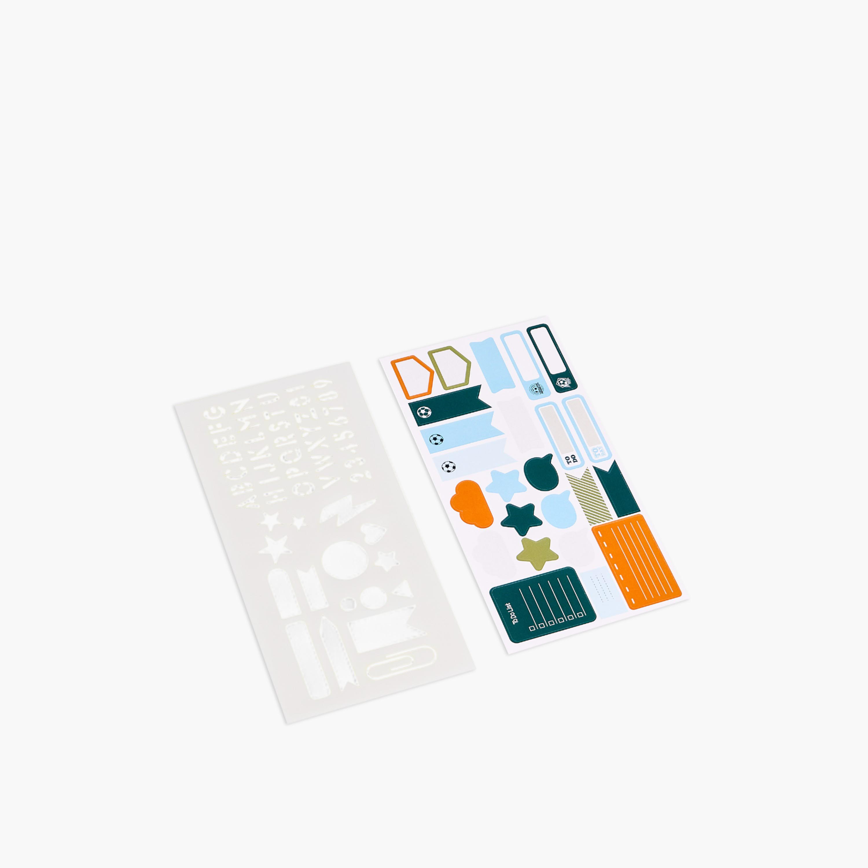 Football Print Stationery Set with Notebook, Tape, Stickers, Stencil - Set of 5-school-stationery-sets-image-4