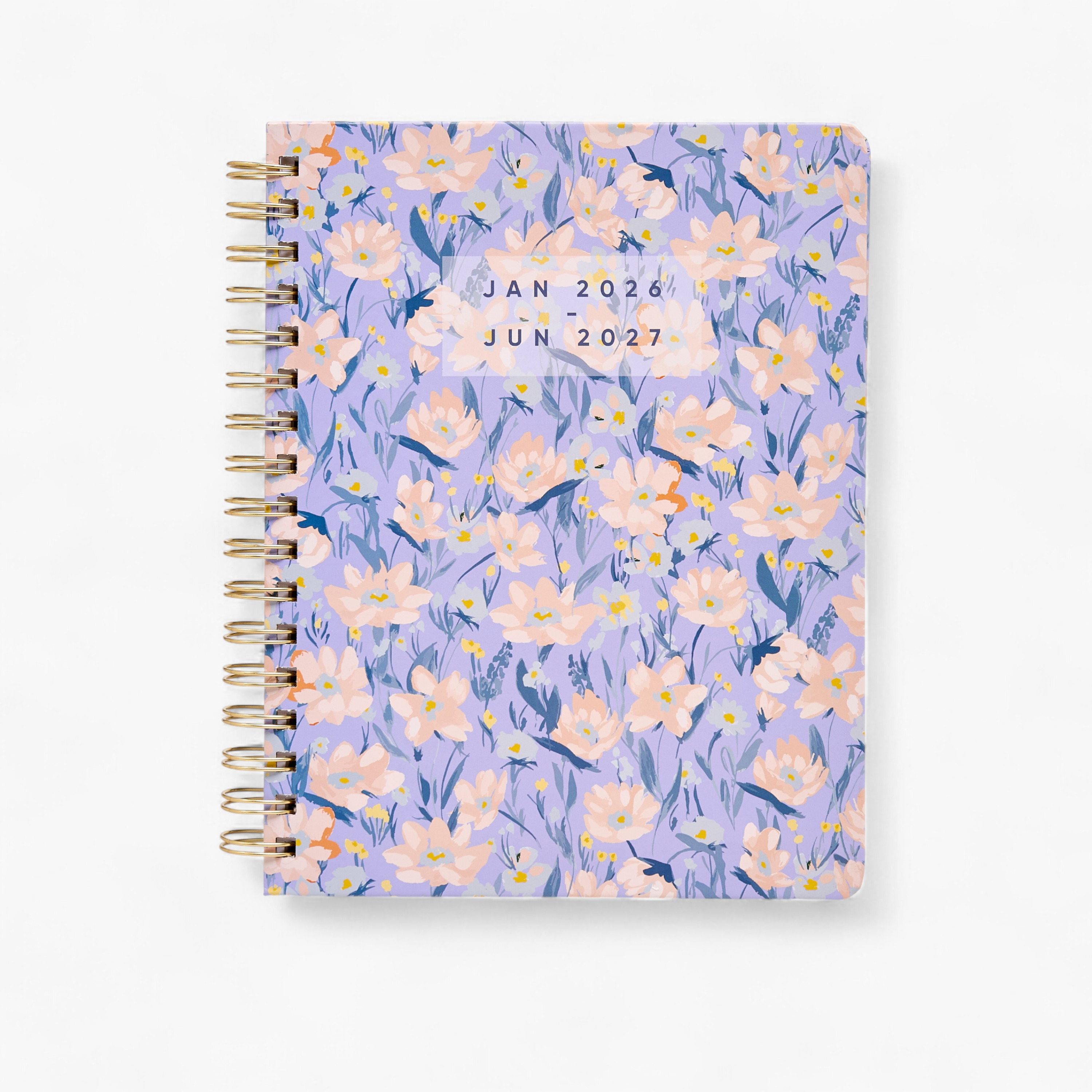 Floral Print Planner with Spiral Binding-school-stationery-planners-image-1
