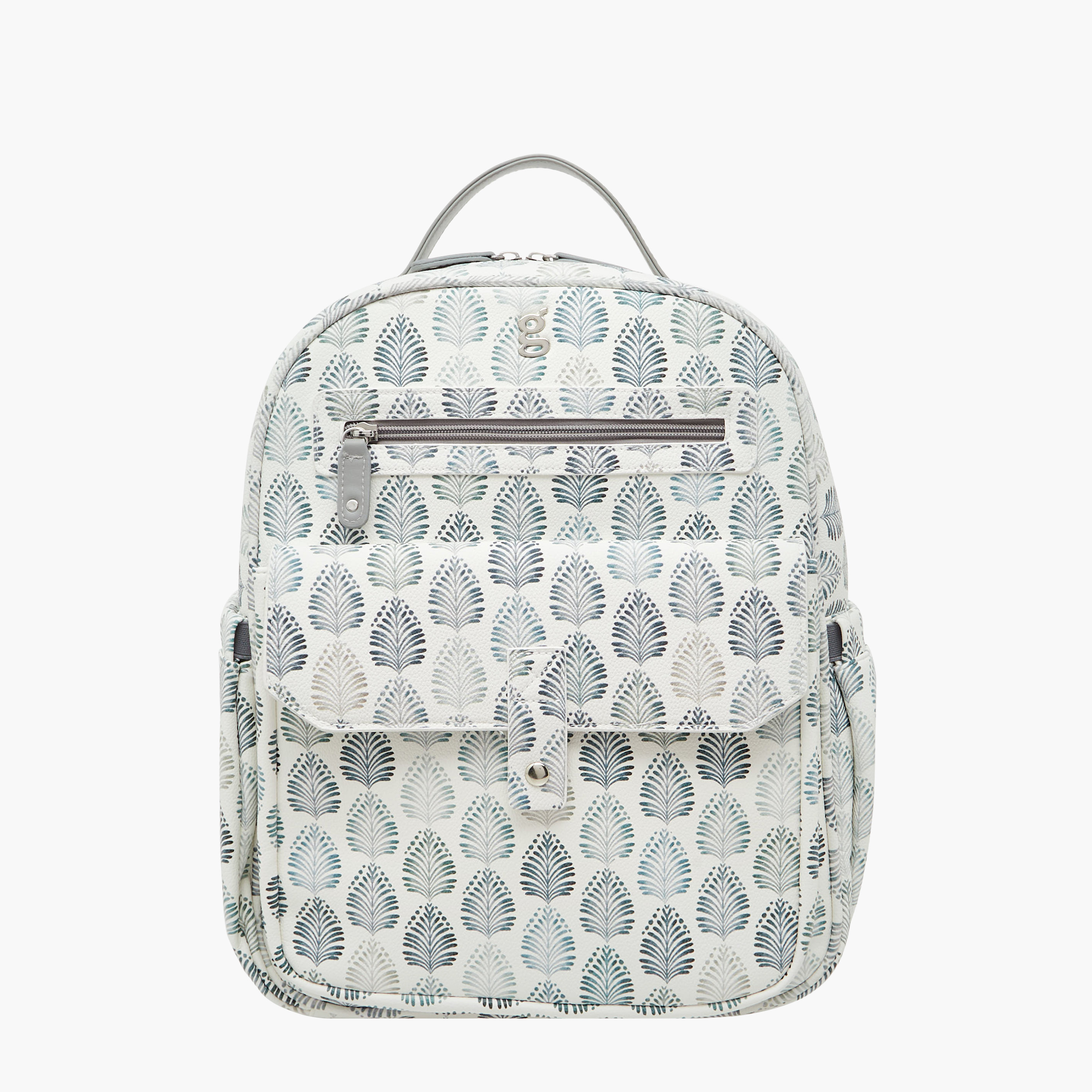 Giggles Ikkat Print Diaper Backpack with Changing Mat-baby-diapering-diaperbags-image-2