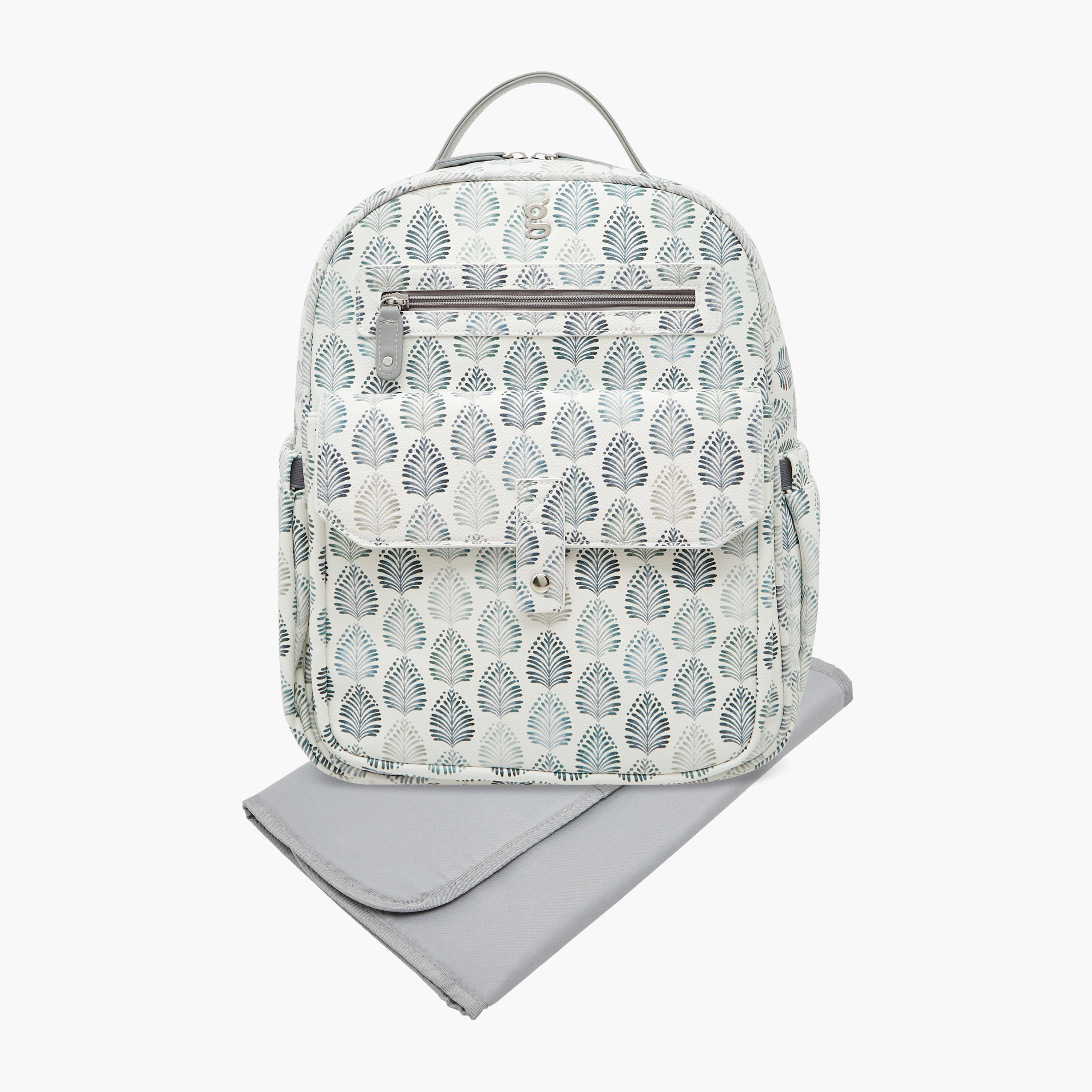 Giggles Ikkat Print Diaper Backpack with Changing Mat-baby-diapering-diaperbags-image-3