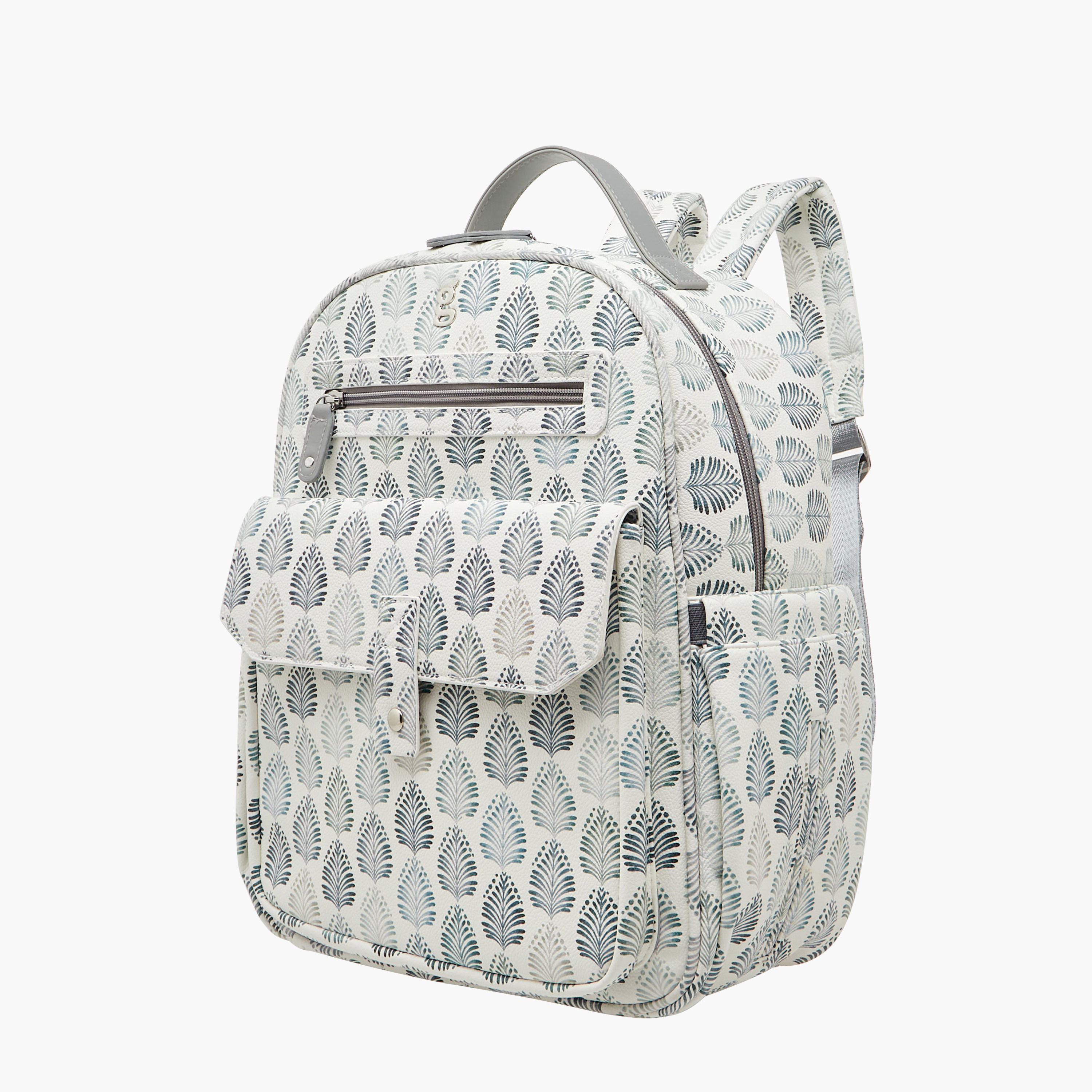 Giggles Ikkat Print Diaper Backpack with Changing Mat-baby-diapering-diaperbags-image-4