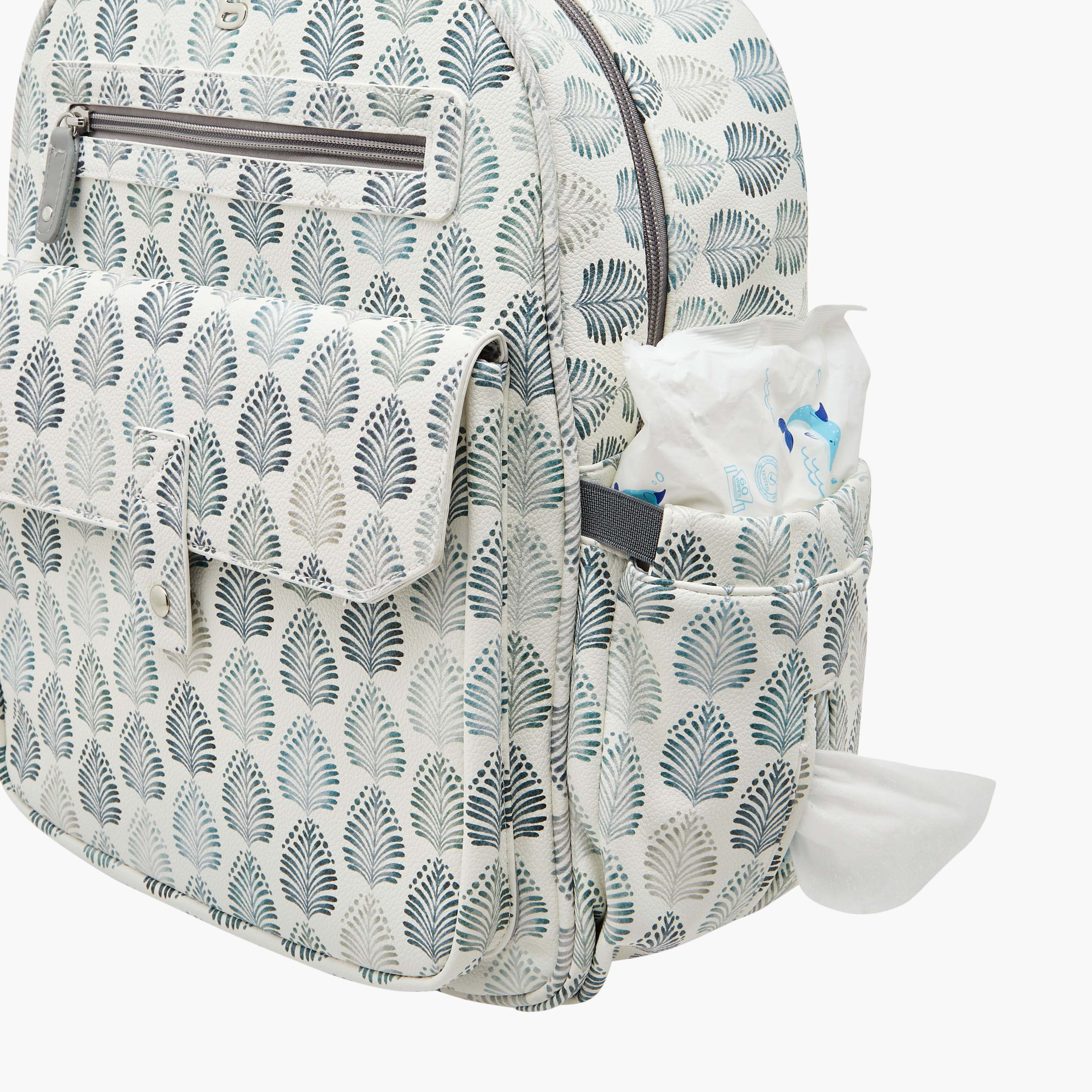 Giggles Ikkat Print Diaper Backpack with Changing Mat-baby-diapering-diaperbags-image-7
