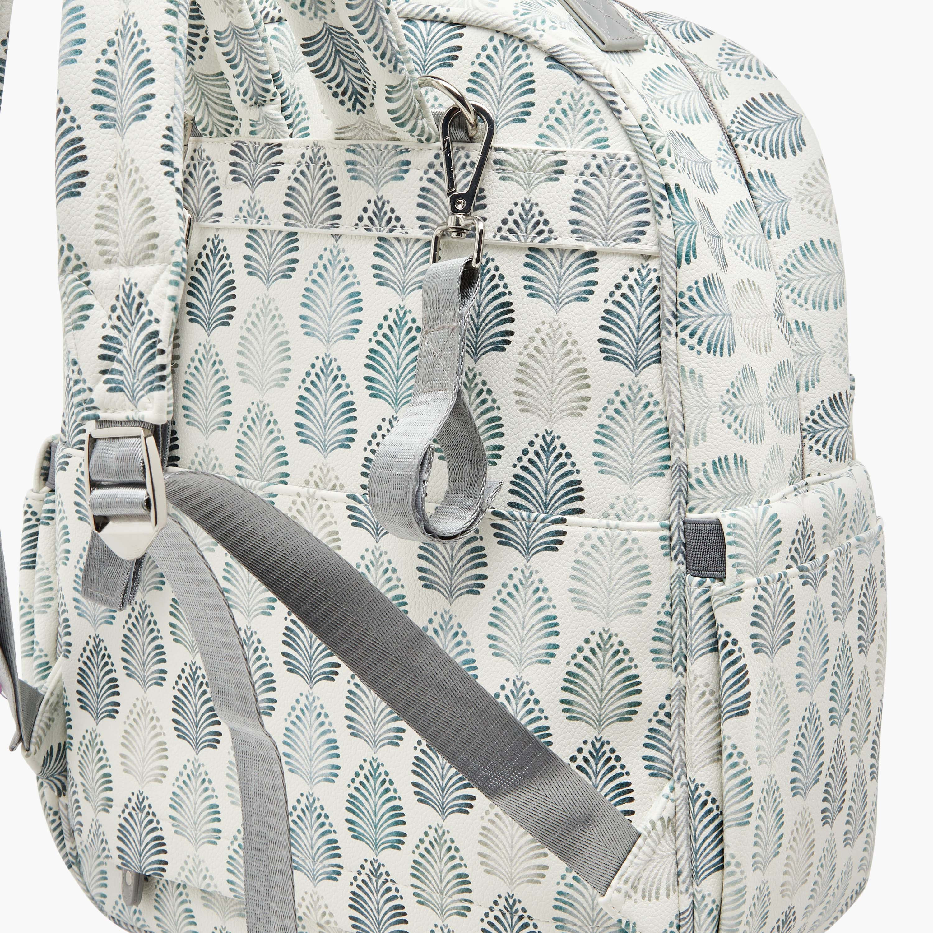 Giggles Ikkat Print Diaper Backpack with Changing Mat-baby-diapering-diaperbags-image-8