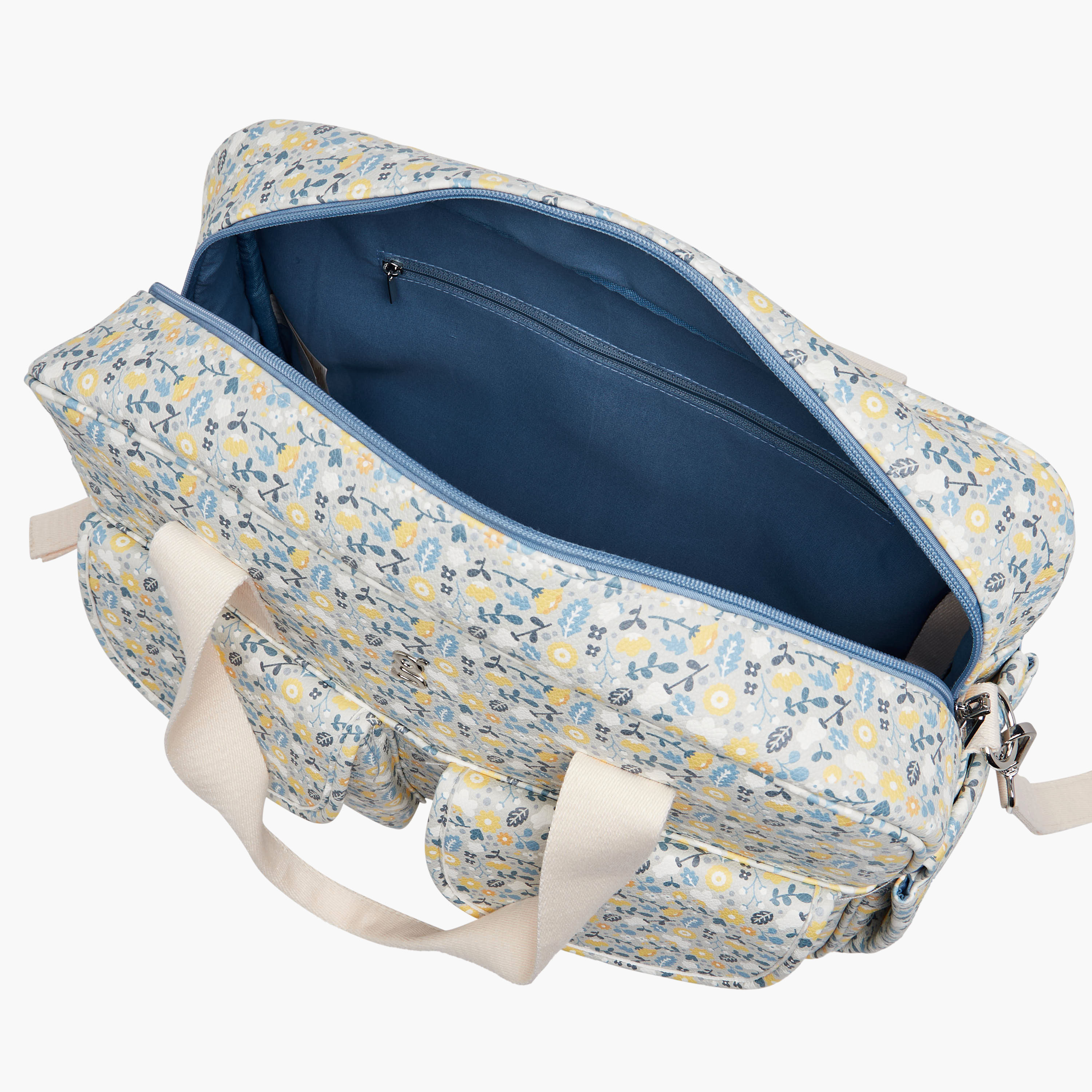 Giggles Floral Print Diaper Bag with Changing Mat-baby-diapering-diaperbags-image-10