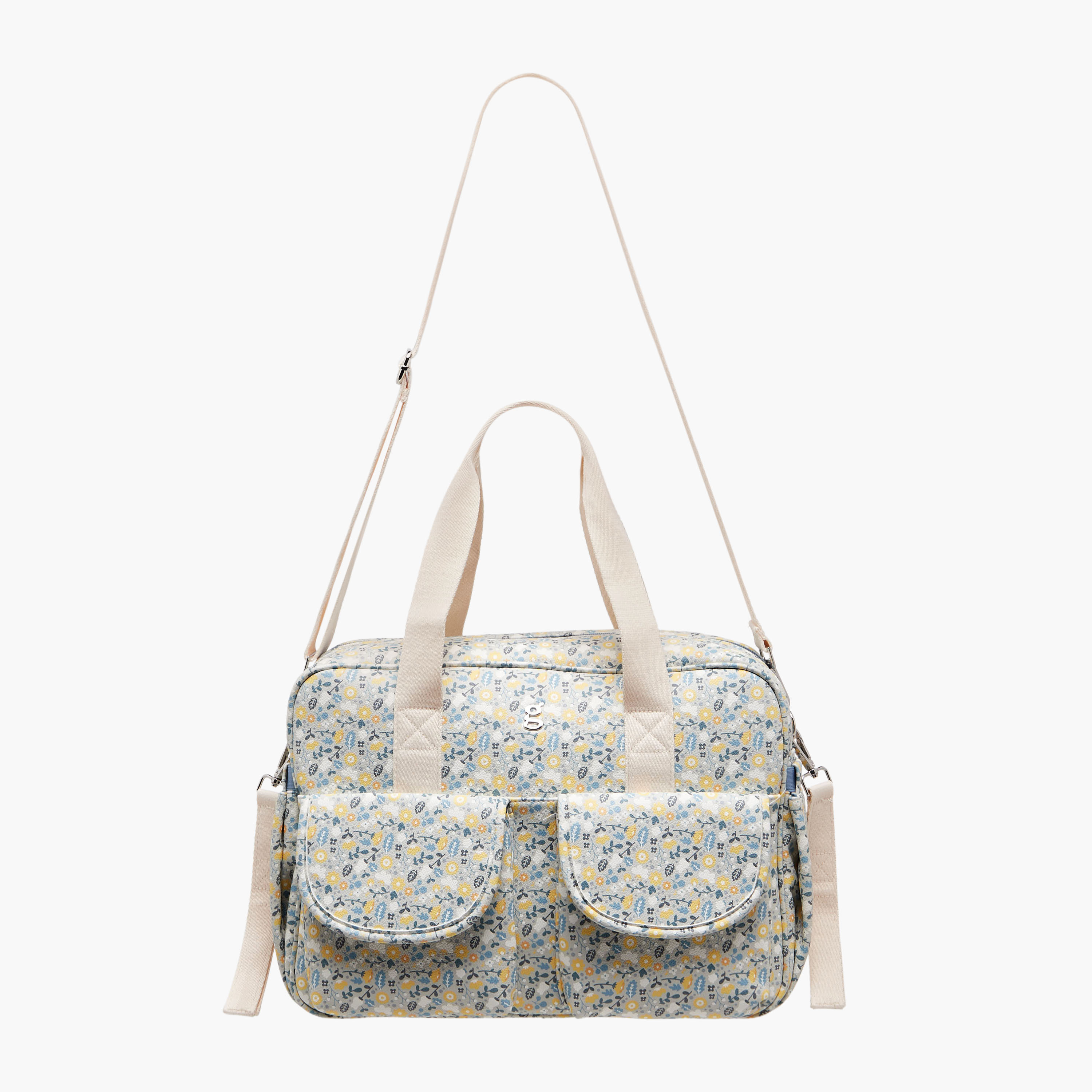 Giggles Floral Print Diaper Bag with Changing Mat-baby-diapering-diaperbags-image-4