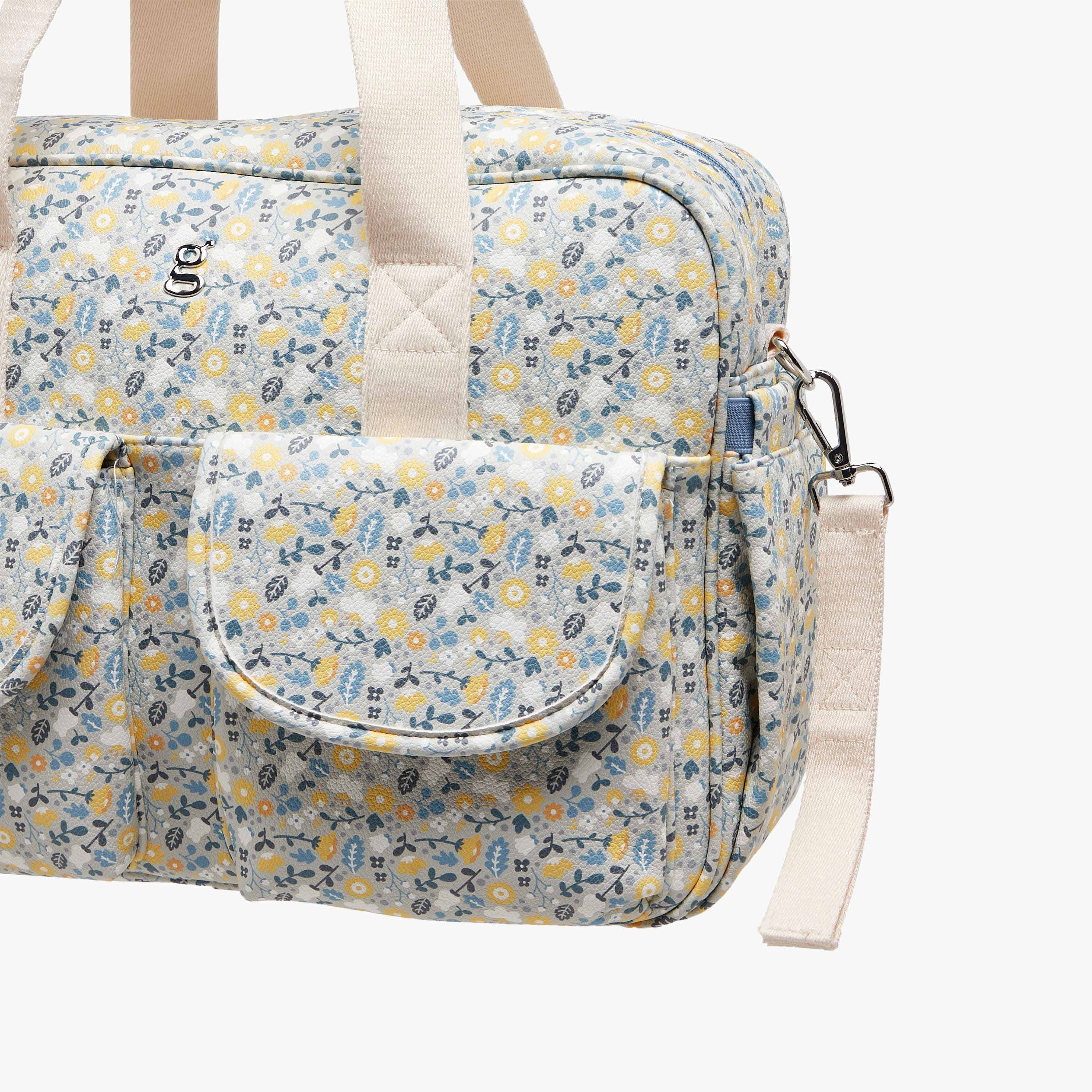 Giggles Floral Print Diaper Bag with Changing Mat-baby-diapering-diaperbags-image-7