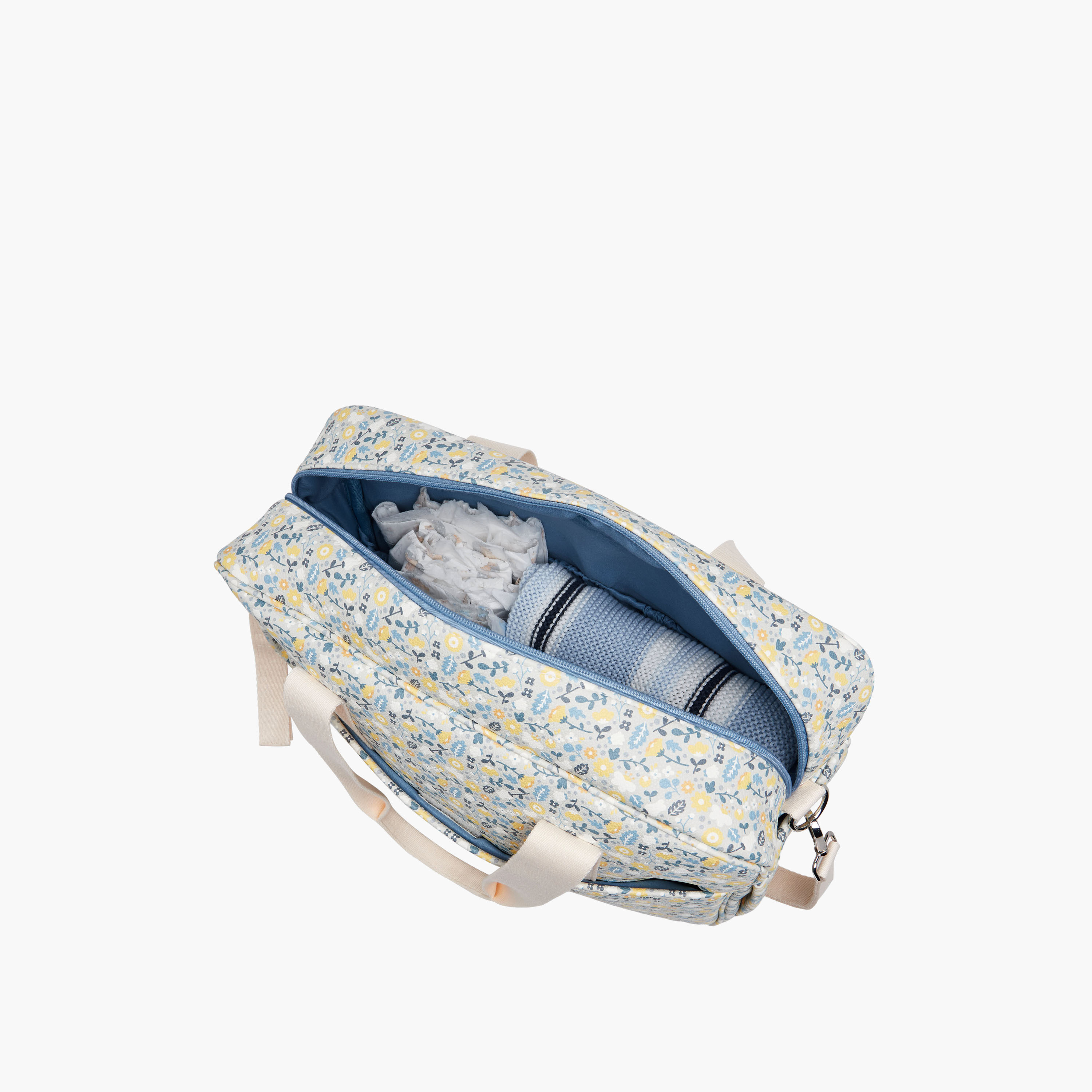 Giggles Floral Print Diaper Bag with Changing Mat-baby-diapering-diaperbags-image-9