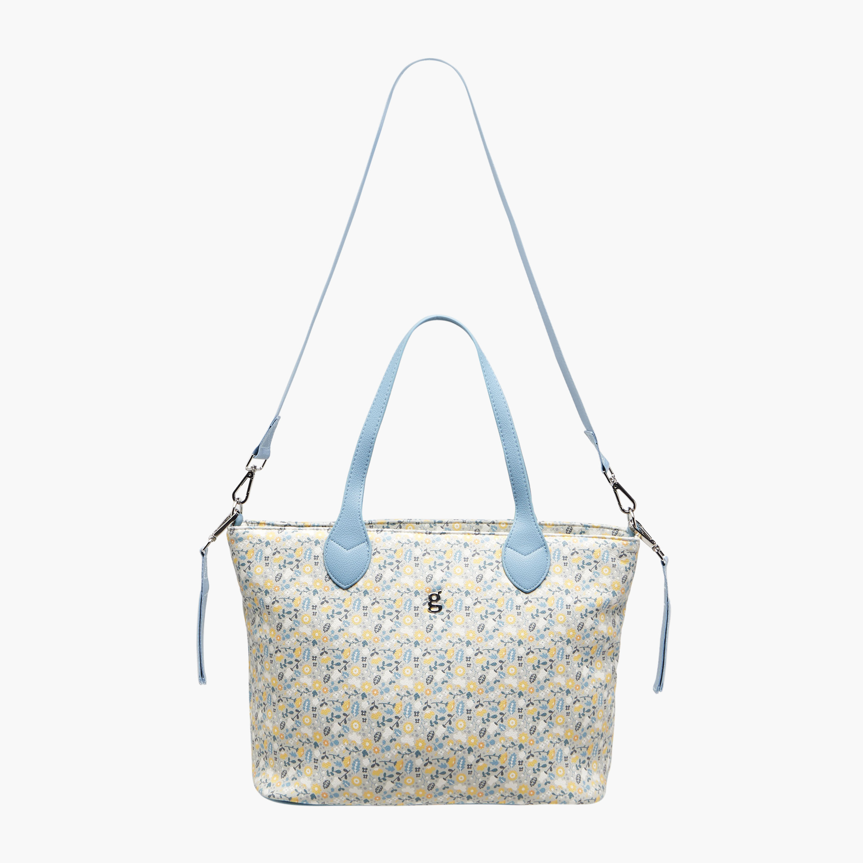 Giggles Floral Print Diaper Bag with Changing Mat-baby-diapering-diaperbags-image-4