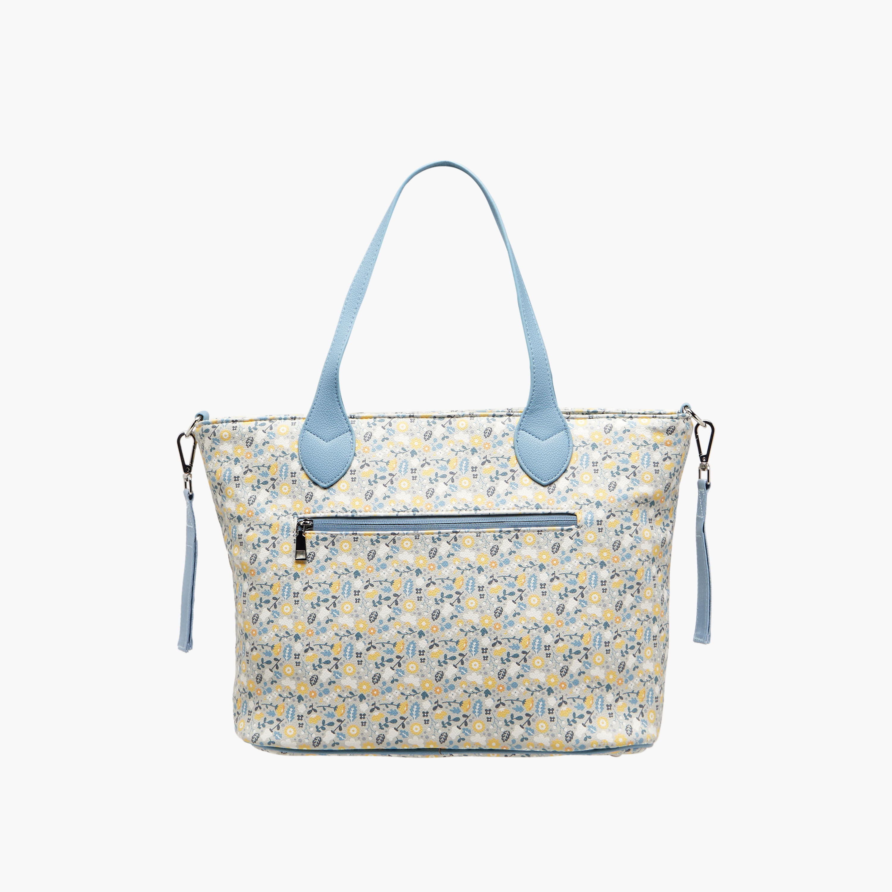 Giggles Floral Print Diaper Bag with Changing Mat-baby-diapering-diaperbags-image-6