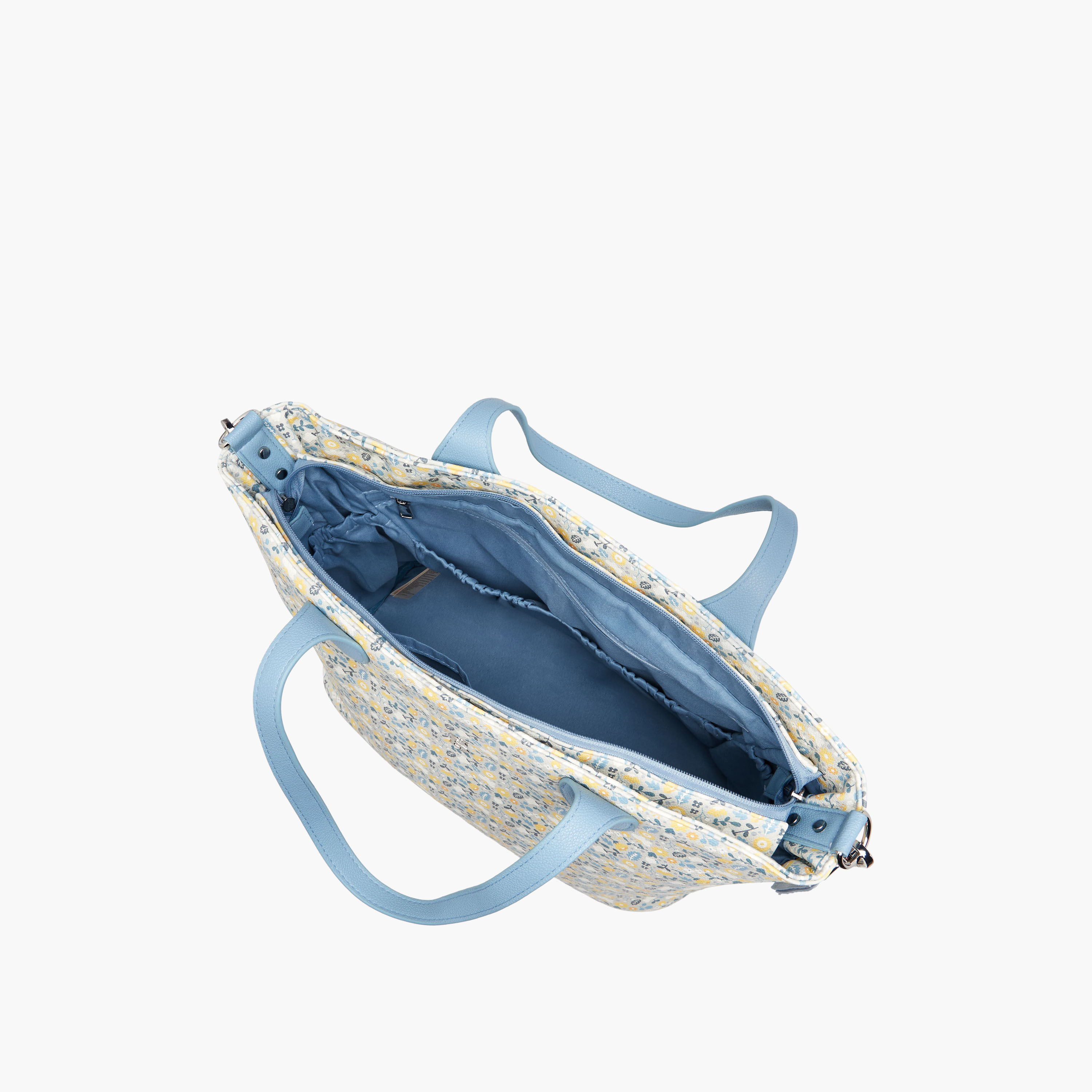 Giggles Floral Print Diaper Bag with Changing Mat-baby-diapering-diaperbags-image-9