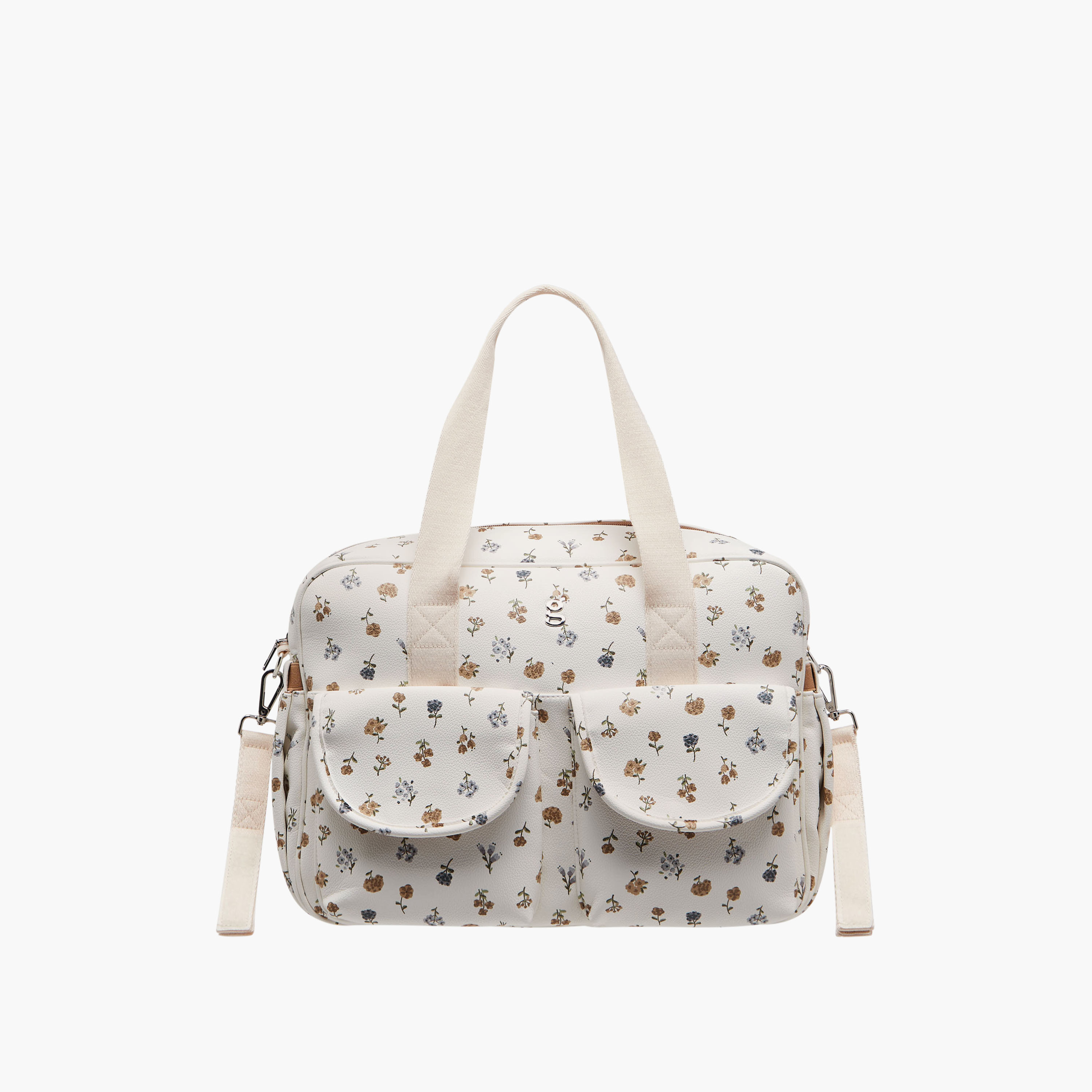 Giggles Floral Print Diaper Bag with Changing Mat-baby-diapering-diaperbags-image-2