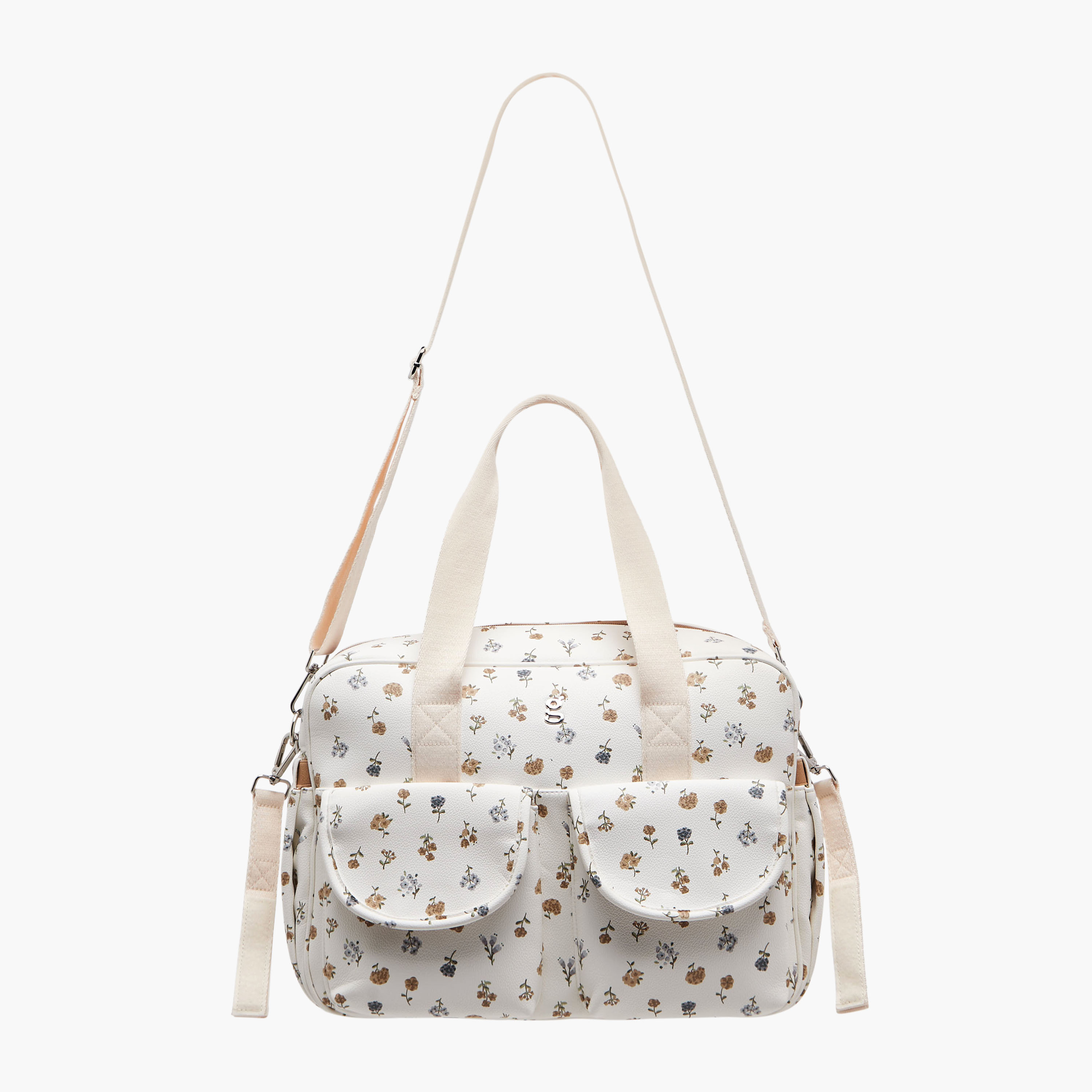 Giggles Floral Print Diaper Bag with Changing Mat-baby-diapering-diaperbags-image-4
