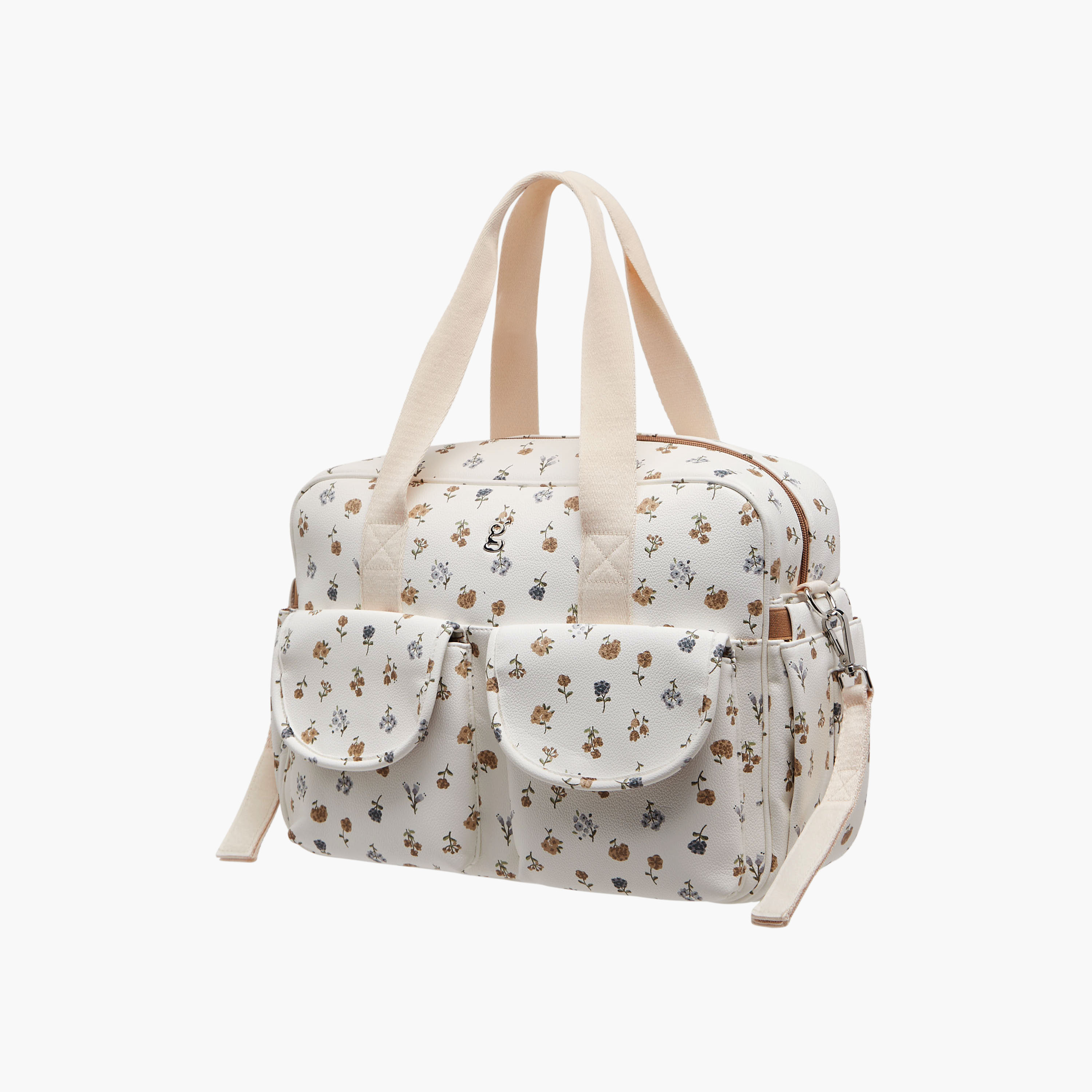 Giggles Floral Print Diaper Bag with Changing Mat-baby-diapering-diaperbags-image-5