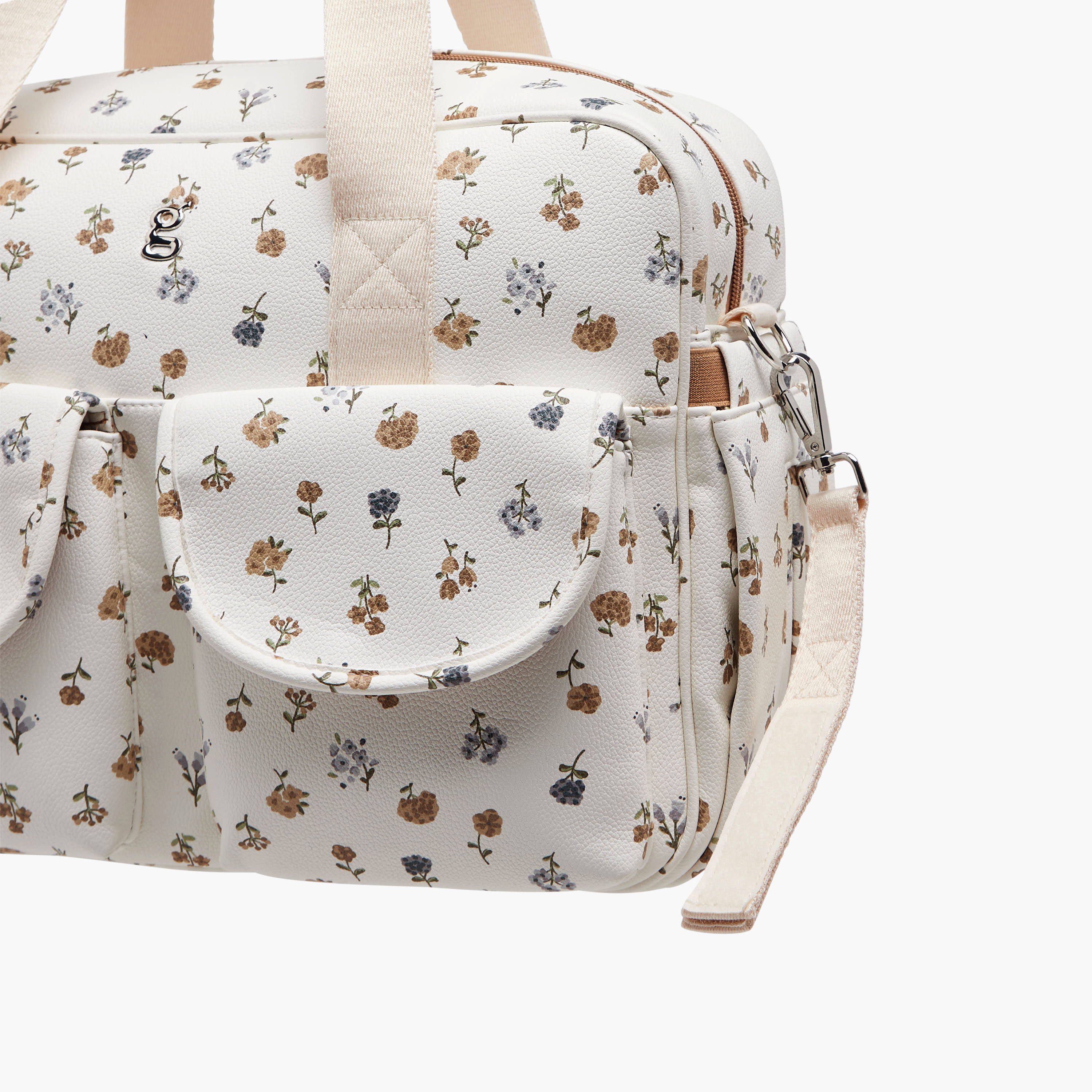 Giggles Floral Print Diaper Bag with Changing Mat-baby-diapering-diaperbags-image-7