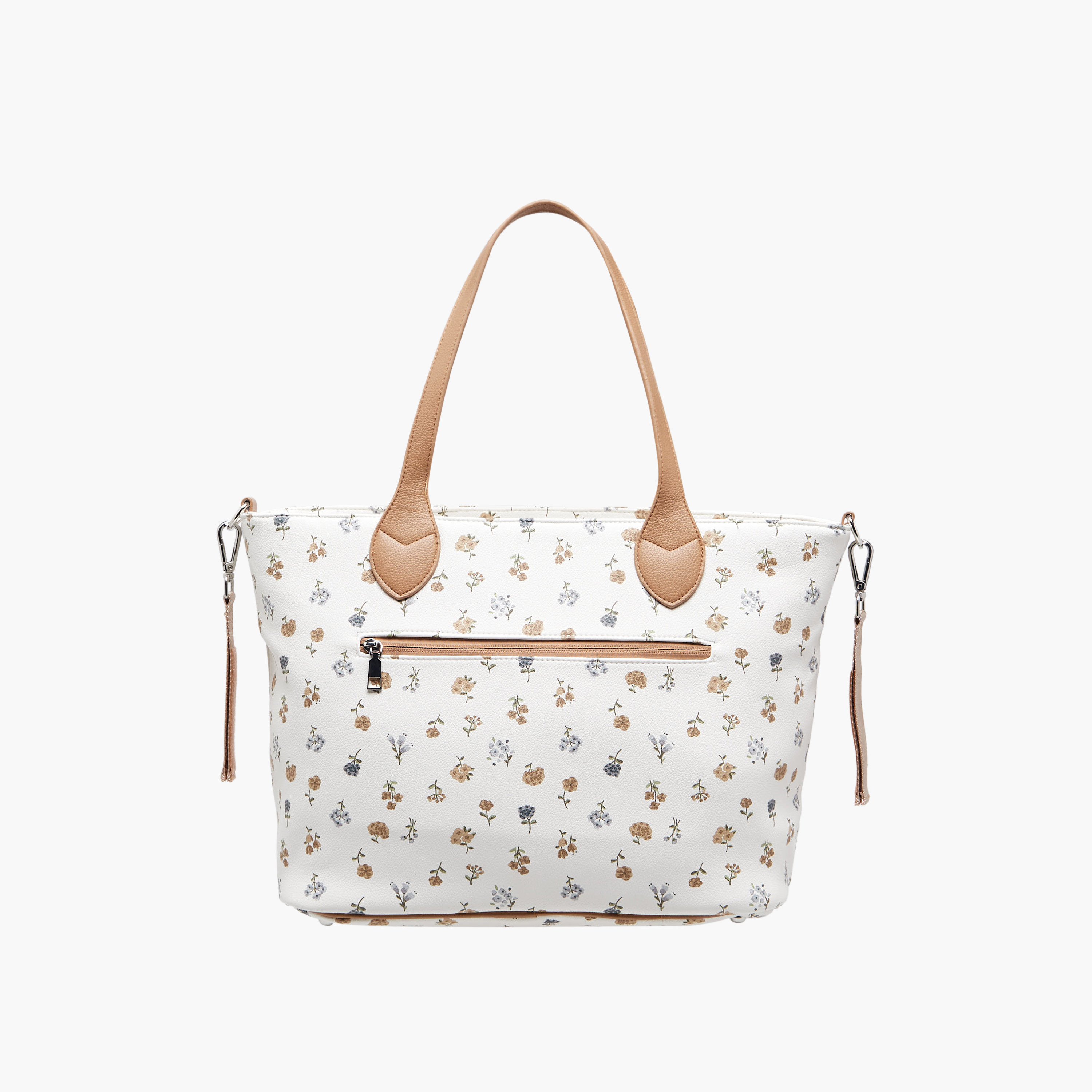 Giggles Floral Print Diaper Bag with Changing Mat-baby-diapering-diaperbags-image-6