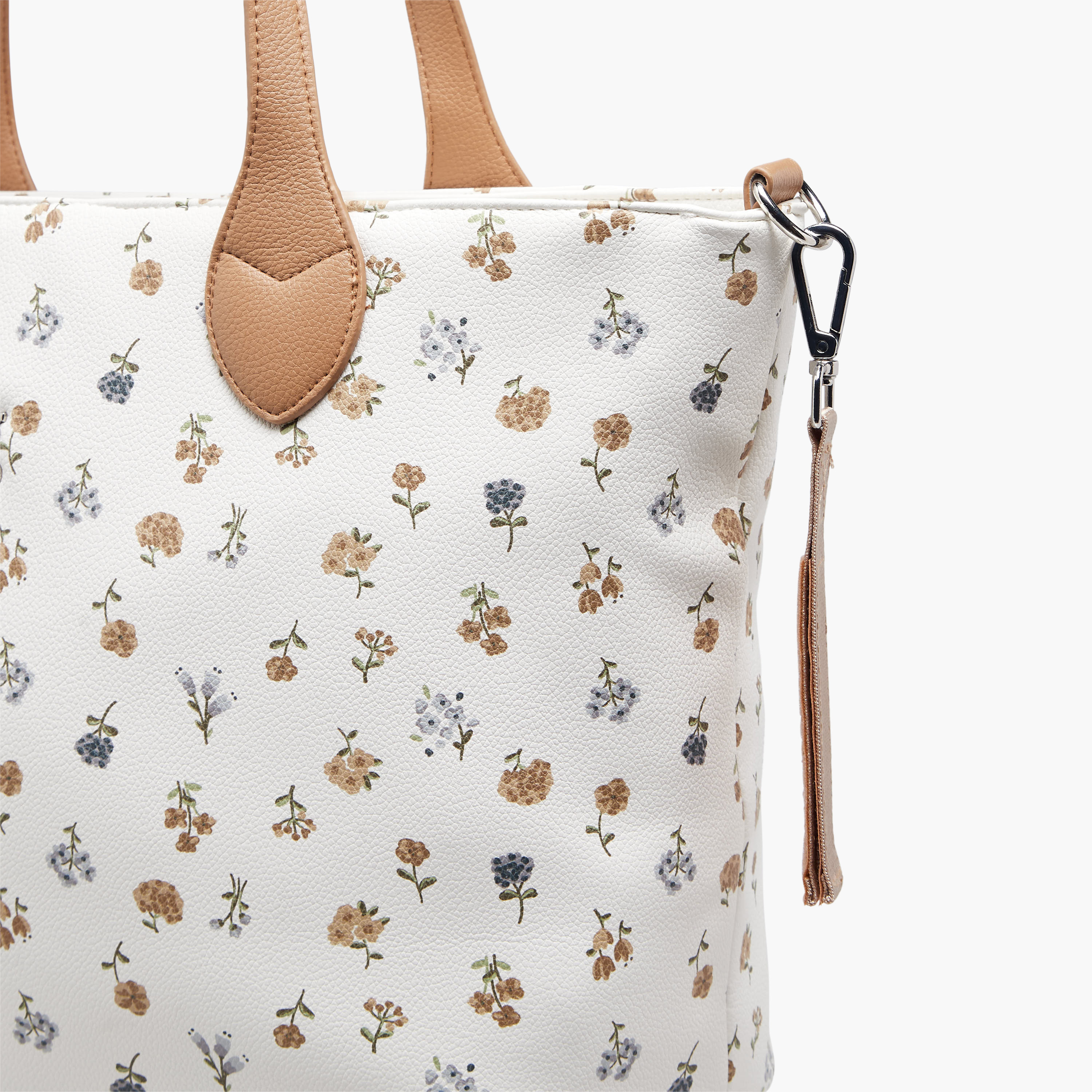 Giggles Floral Print Diaper Bag with Changing Mat-baby-diapering-diaperbags-image-7