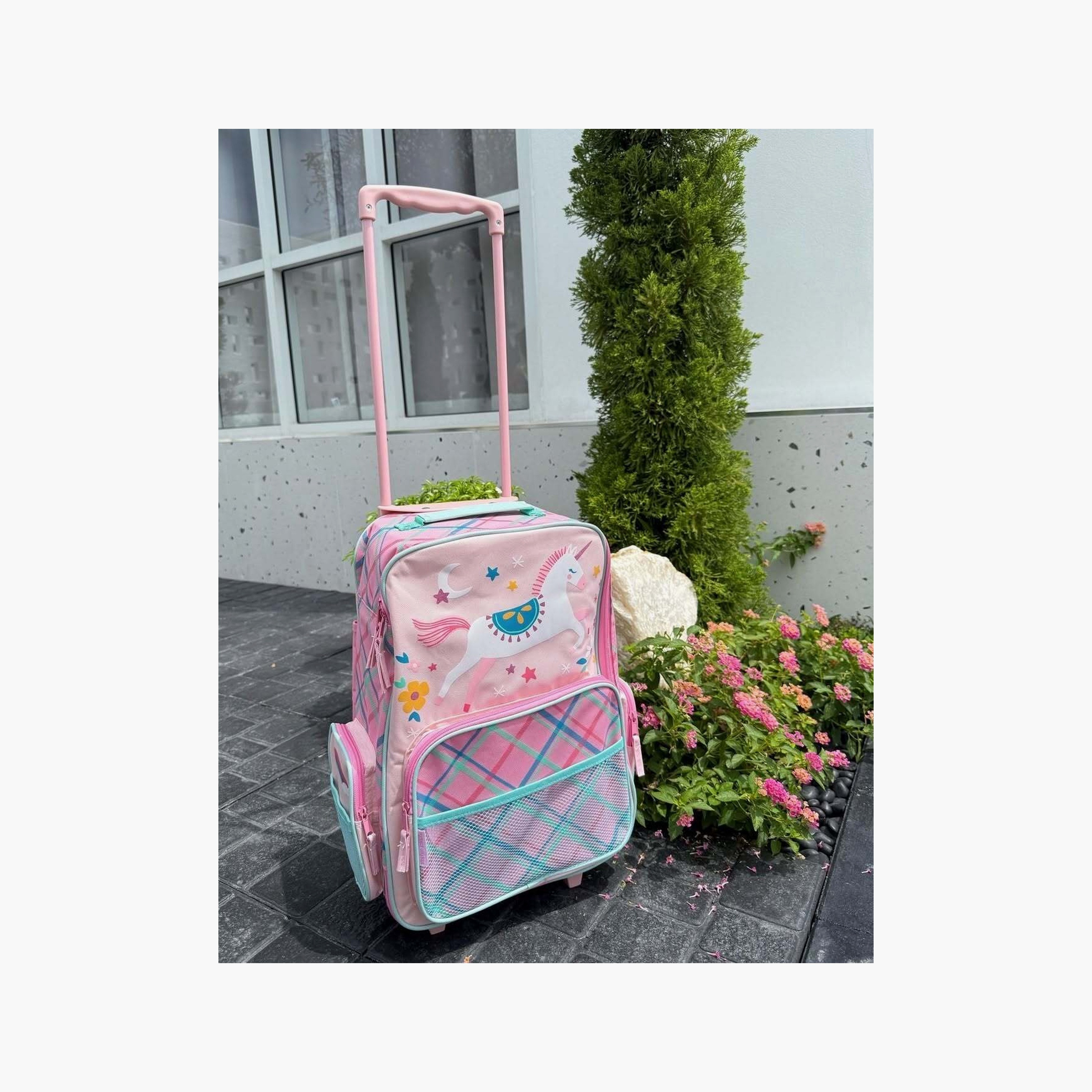 Stephen Joseph Classic Trolley Bag - Unicorn - Pink-school-bagsandbackpacks-trolleybags-image-5
