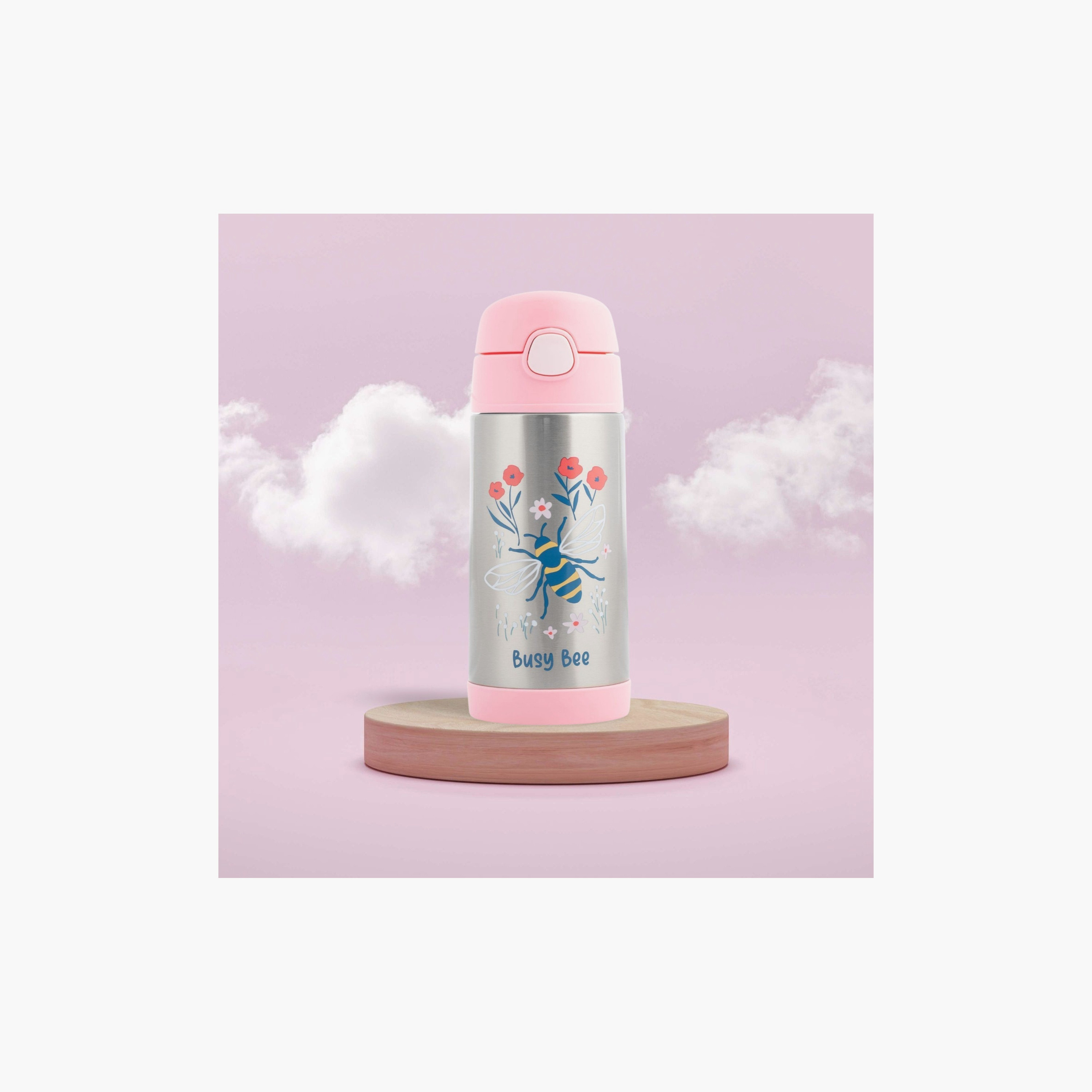 Stephen Joseph Insulated Stainless Steel Bottle - Bee - 350 ml-school-waterbottles-image-5
