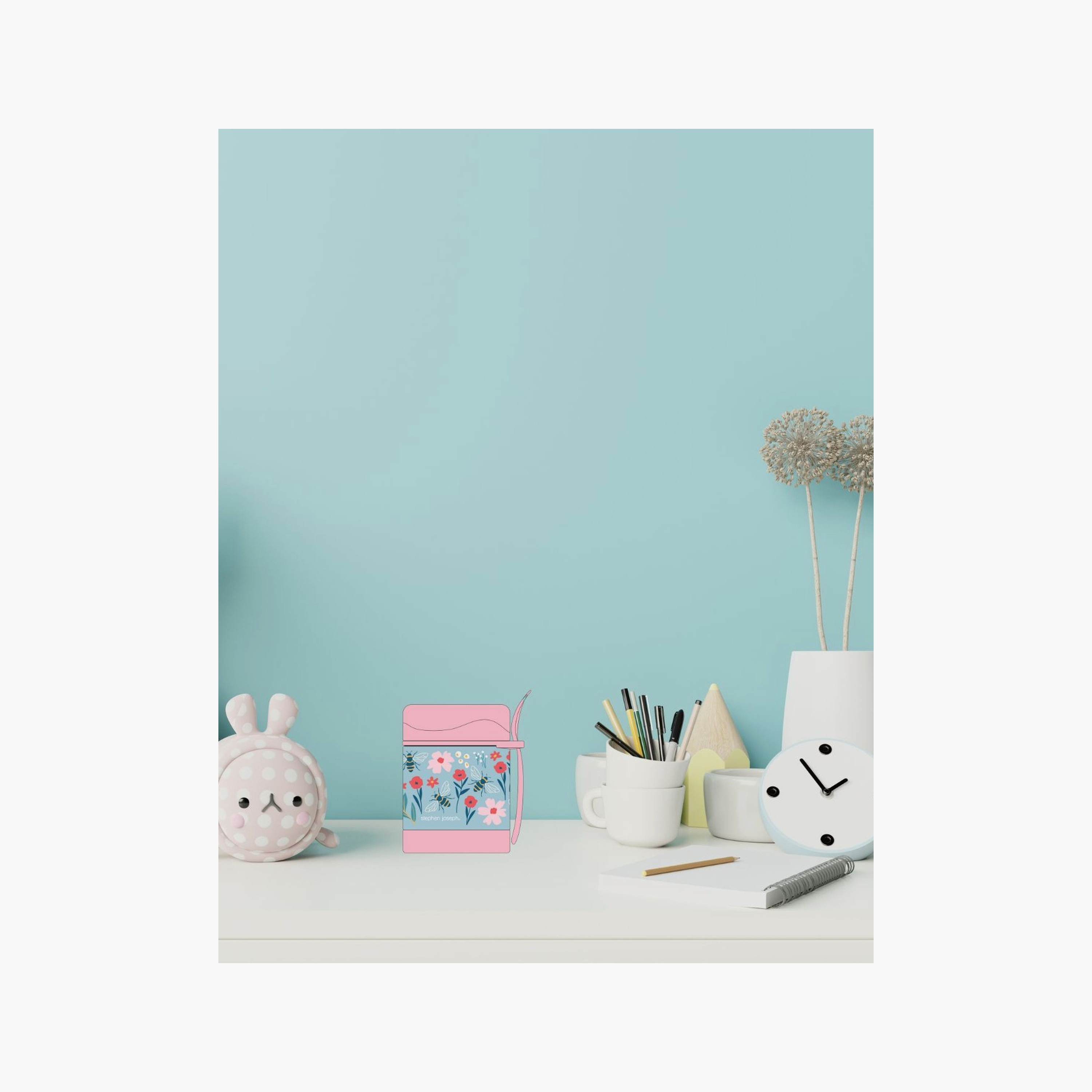 Stephen Joseph Insulated Food Jar with Spork - Bee-school-lunchessentials-lunchboxes-image-5