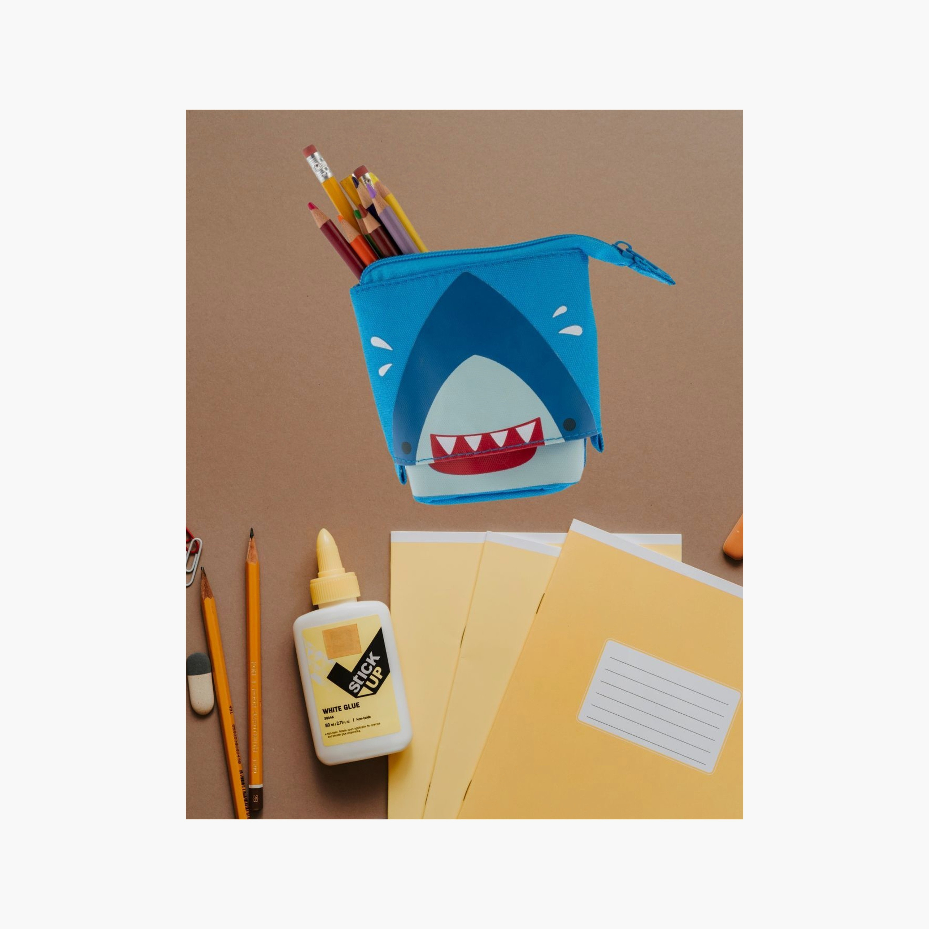 Stephen Joseph Pop Up Pencil Pouch - Shark-school-stationery-pencilcases-image-4