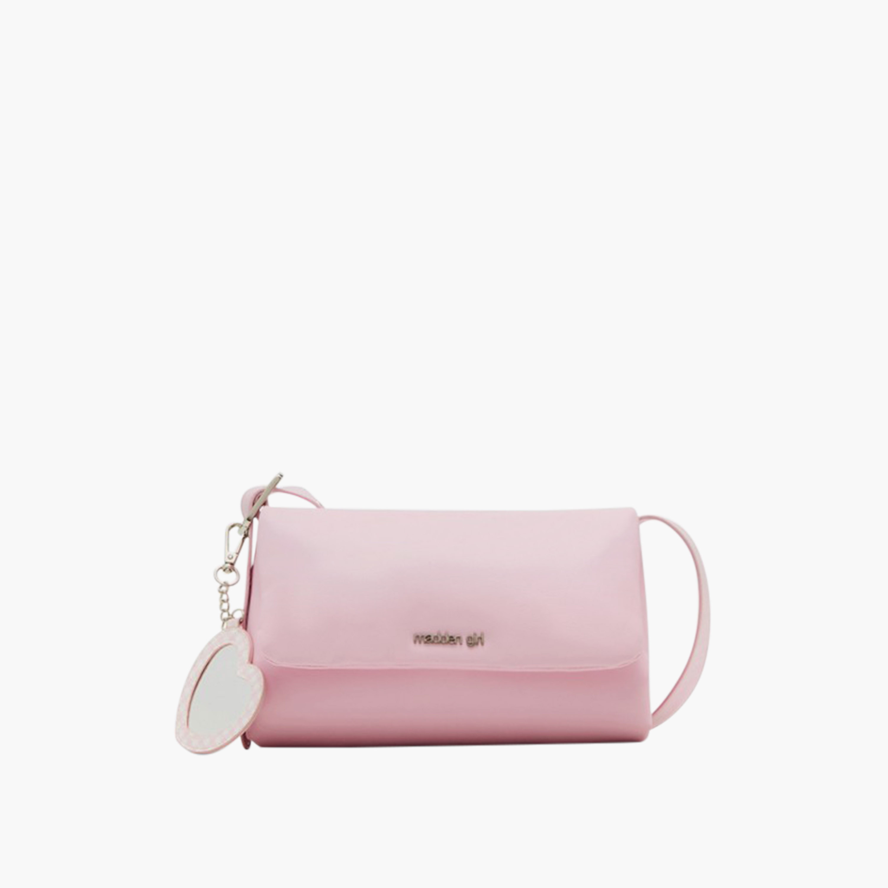 STEVE MADDEN Textured Shoulder Bag with Mirror Charm-women-bagsandwallets-handbags-image-1