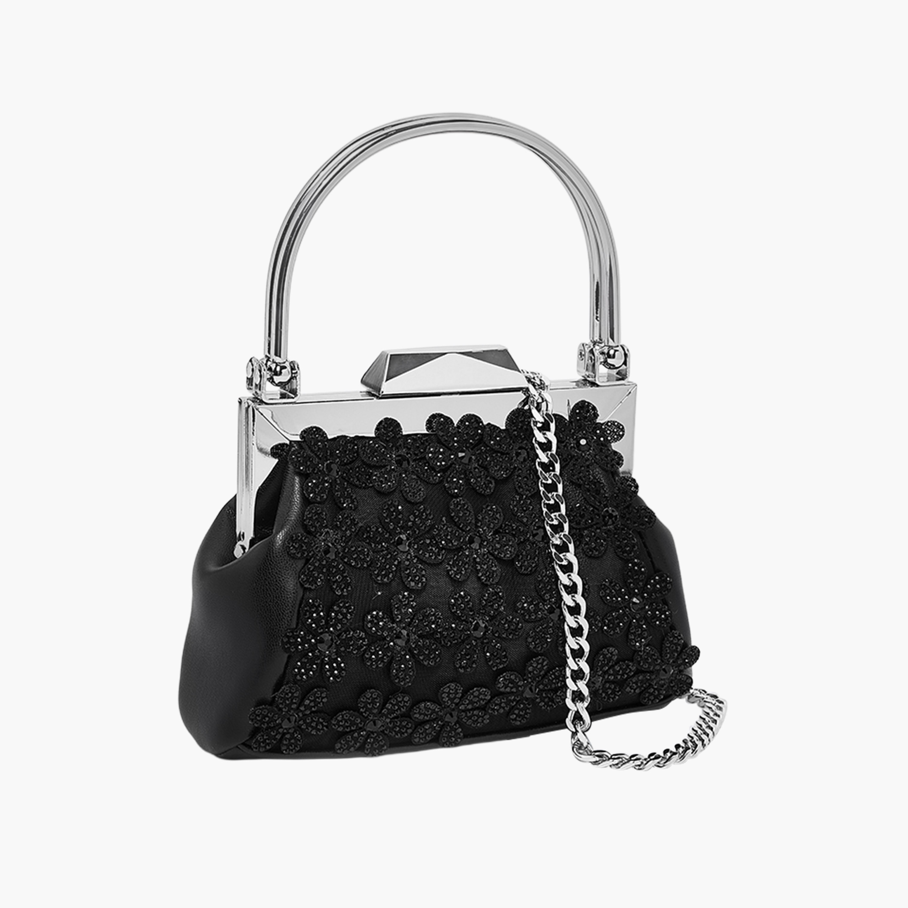 STEVE MADDEN Floral Embellished Clutch with Chain Strap-women-bagsandwallets-handbags-image-3