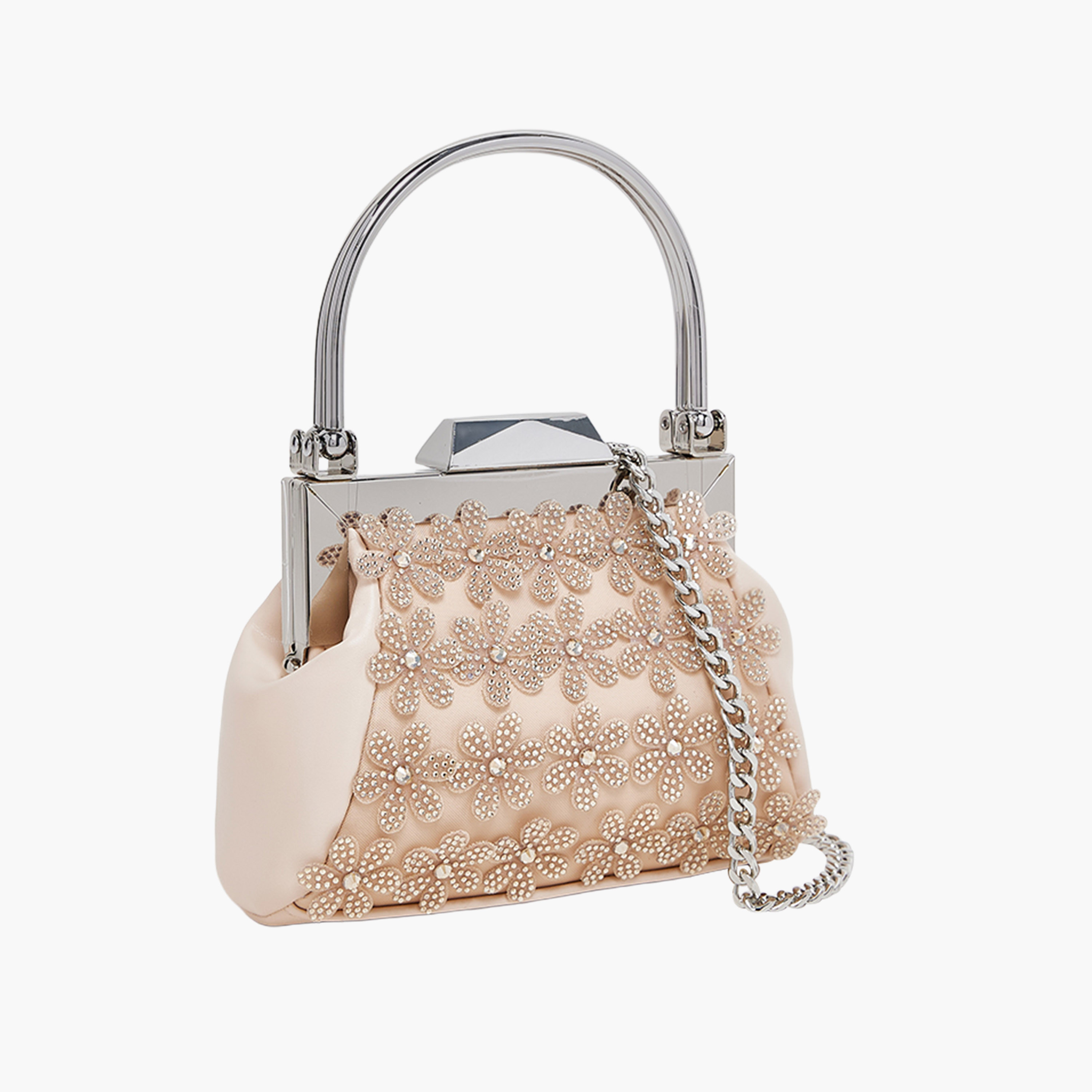 شنطة كلاتش مزينة بزهور وحزام سلسلة من ستيف مادن-women-bagsandwallets-handbags-image-6