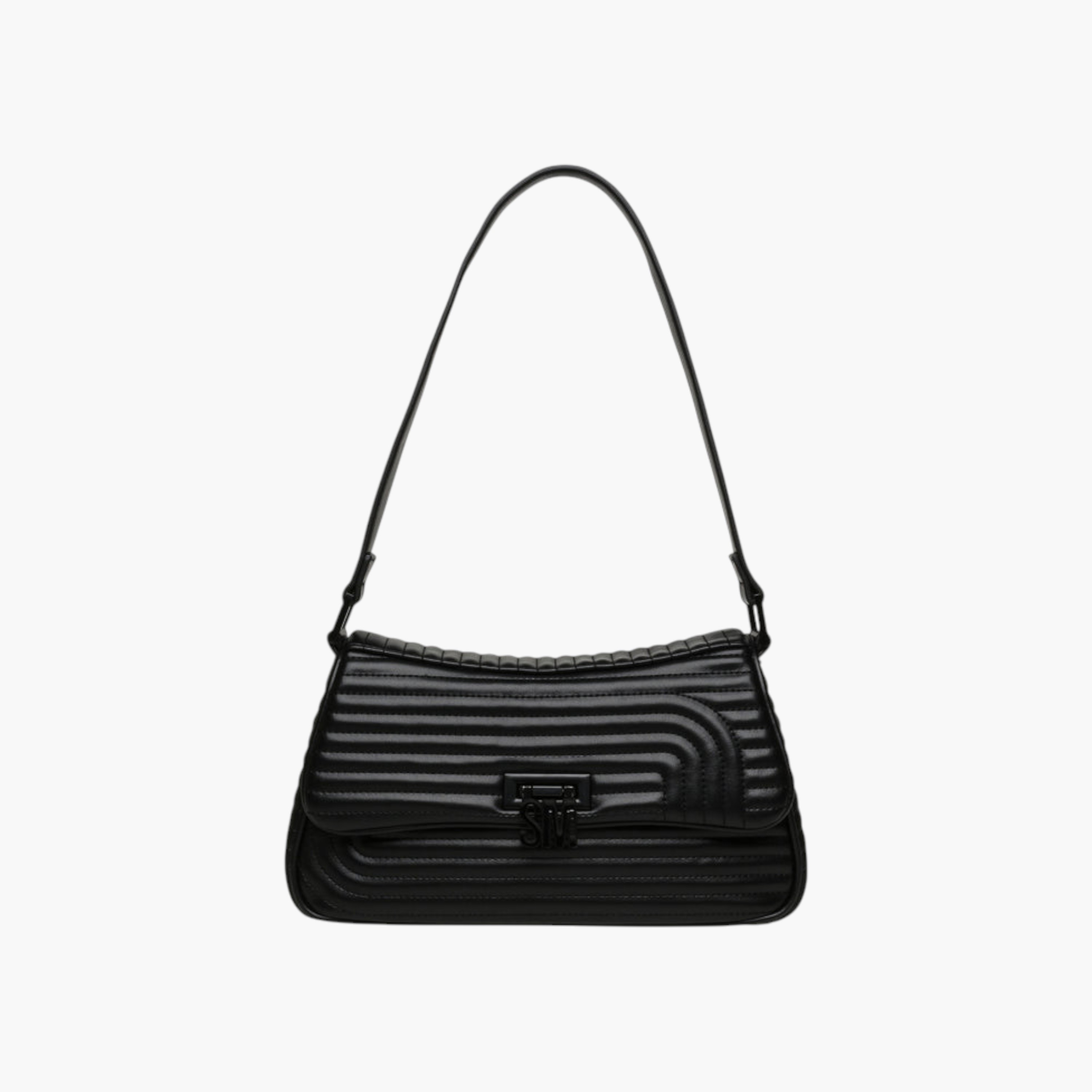 STEVE MADDEN Quilted Shoulder Bag with Button Closure-women-bagsandwallets-handbags-image-1