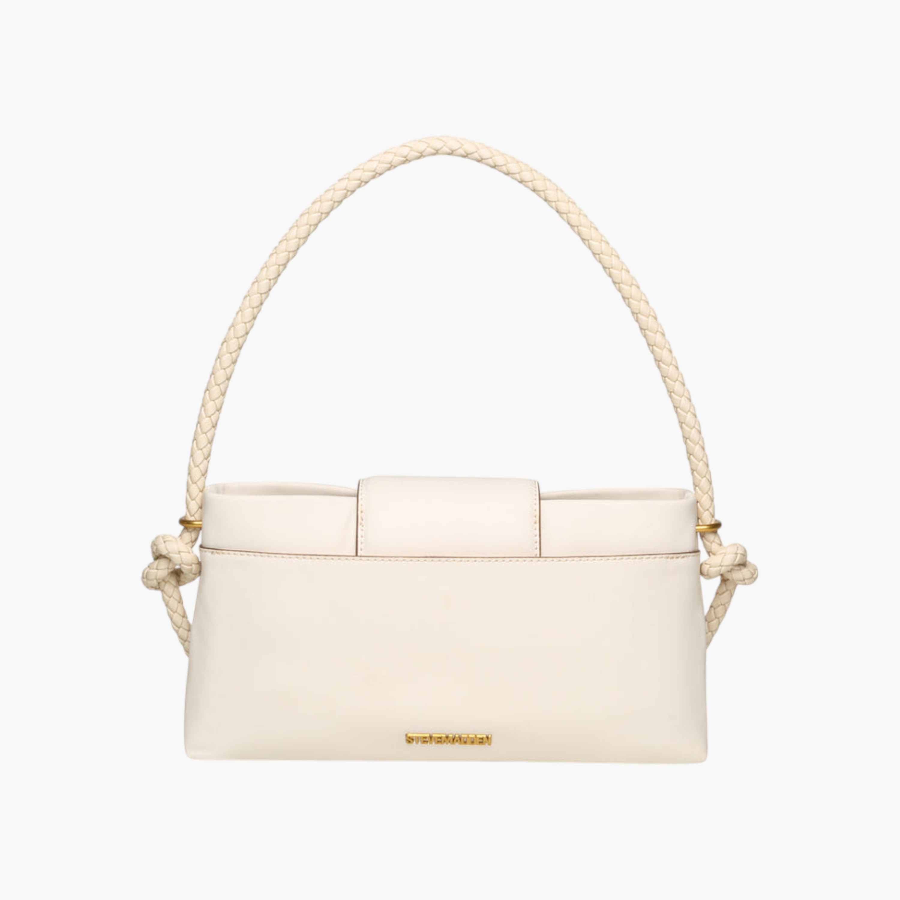 STEVE MADDEN Braided Handle Shoulder Bag with Button Closure-women-bagsandwallets-handbags-image-2