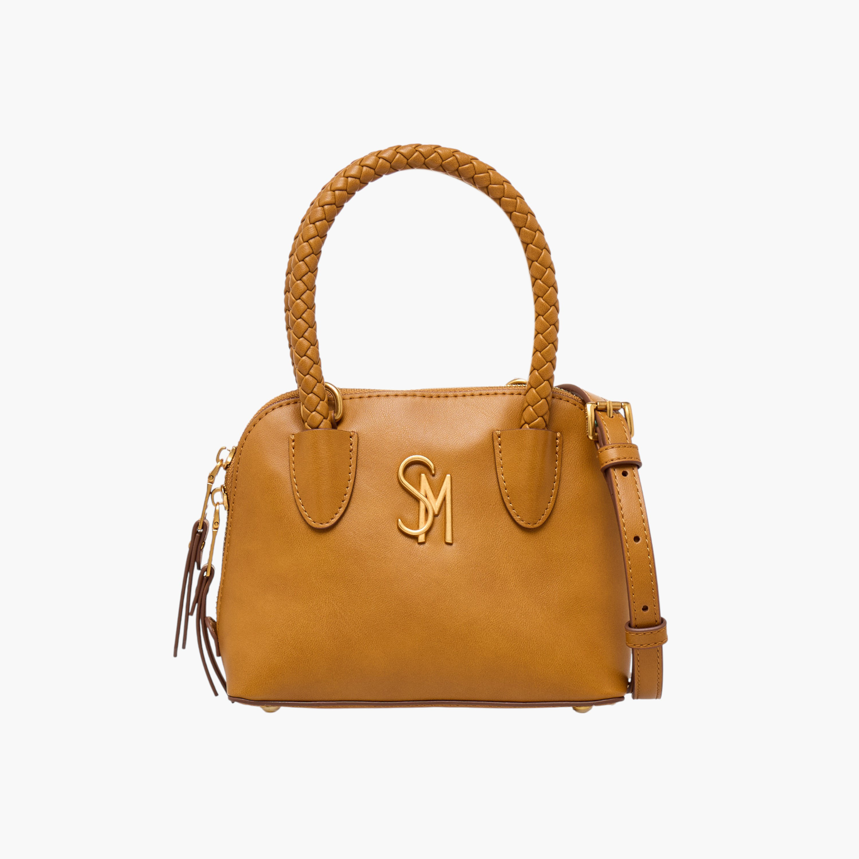 STEVE MADDEN Braided Handle Crossbody Bag with Zip Closure-women-bagsandwallets-handbags-image-1