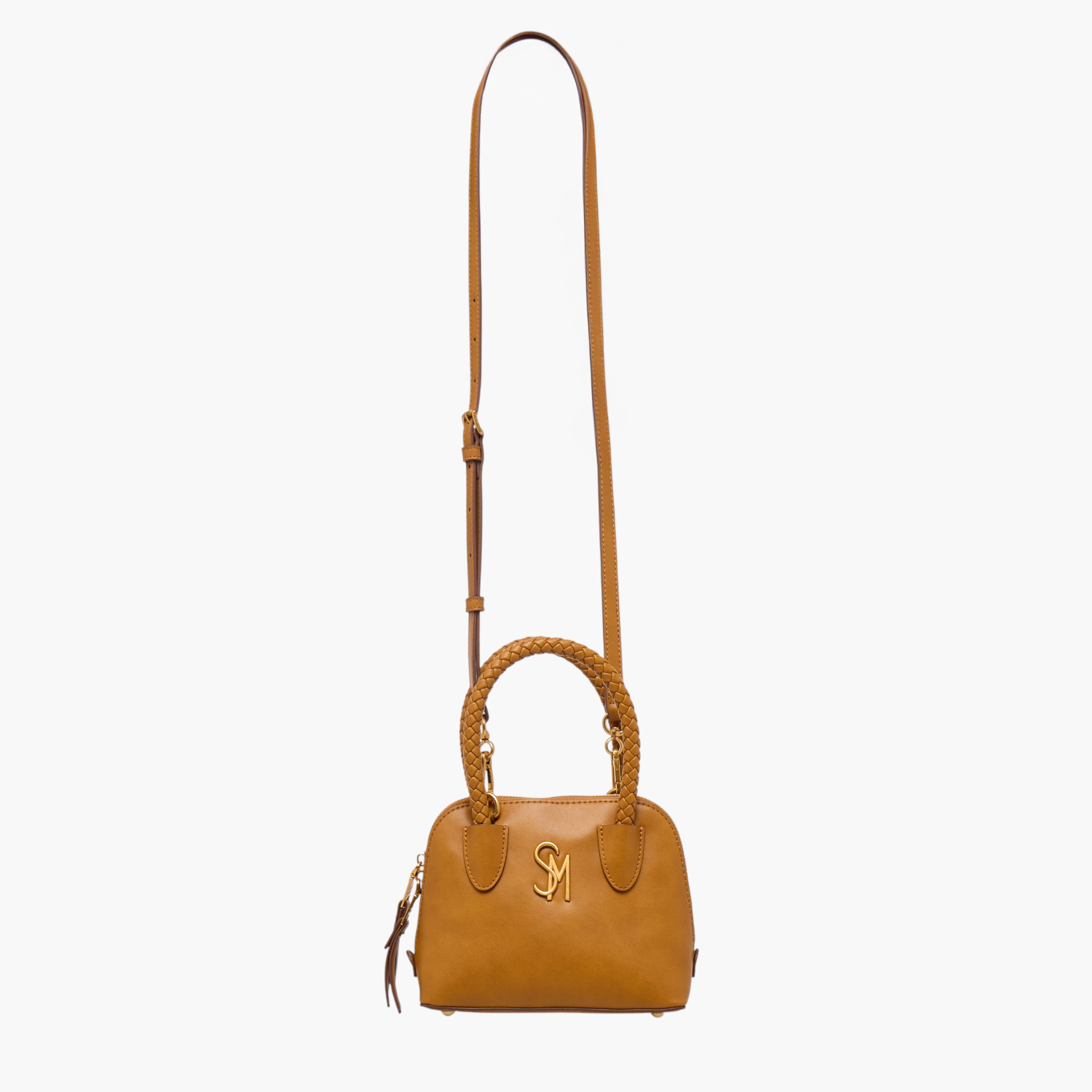 STEVE MADDEN Braided Handle Crossbody Bag with Zip Closure-women-bagsandwallets-handbags-image-3