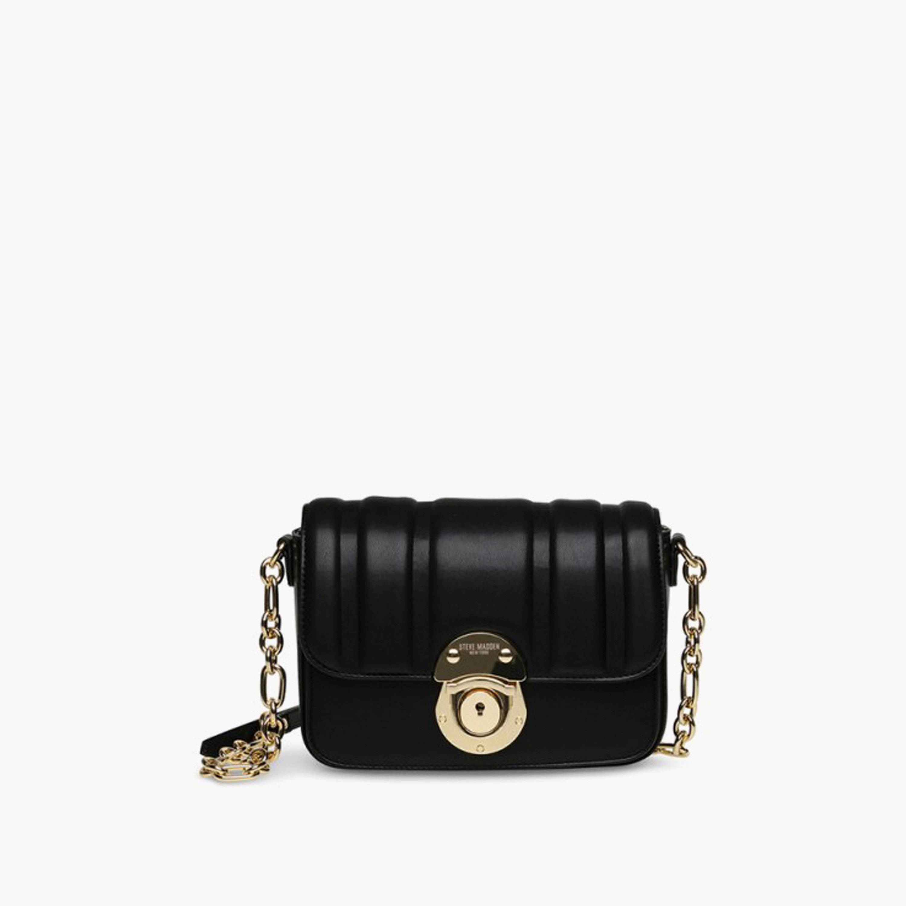 STEVE MADDEN Textured Crossbody Bag with Chain Strap-women-bagsandwallets-handbags-image-1