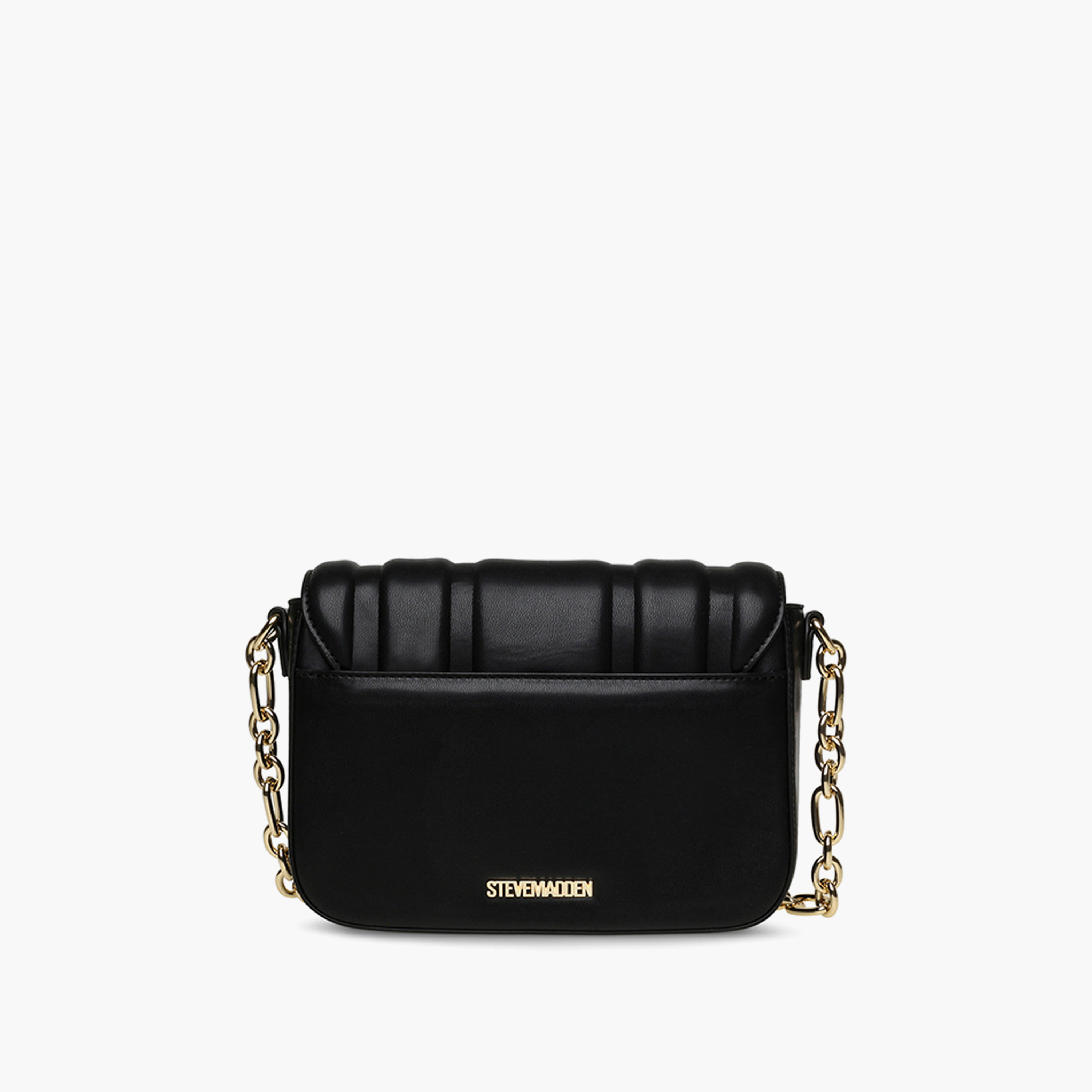 STEVE MADDEN Textured Crossbody Bag with Chain Strap-women-bagsandwallets-handbags-image-2
