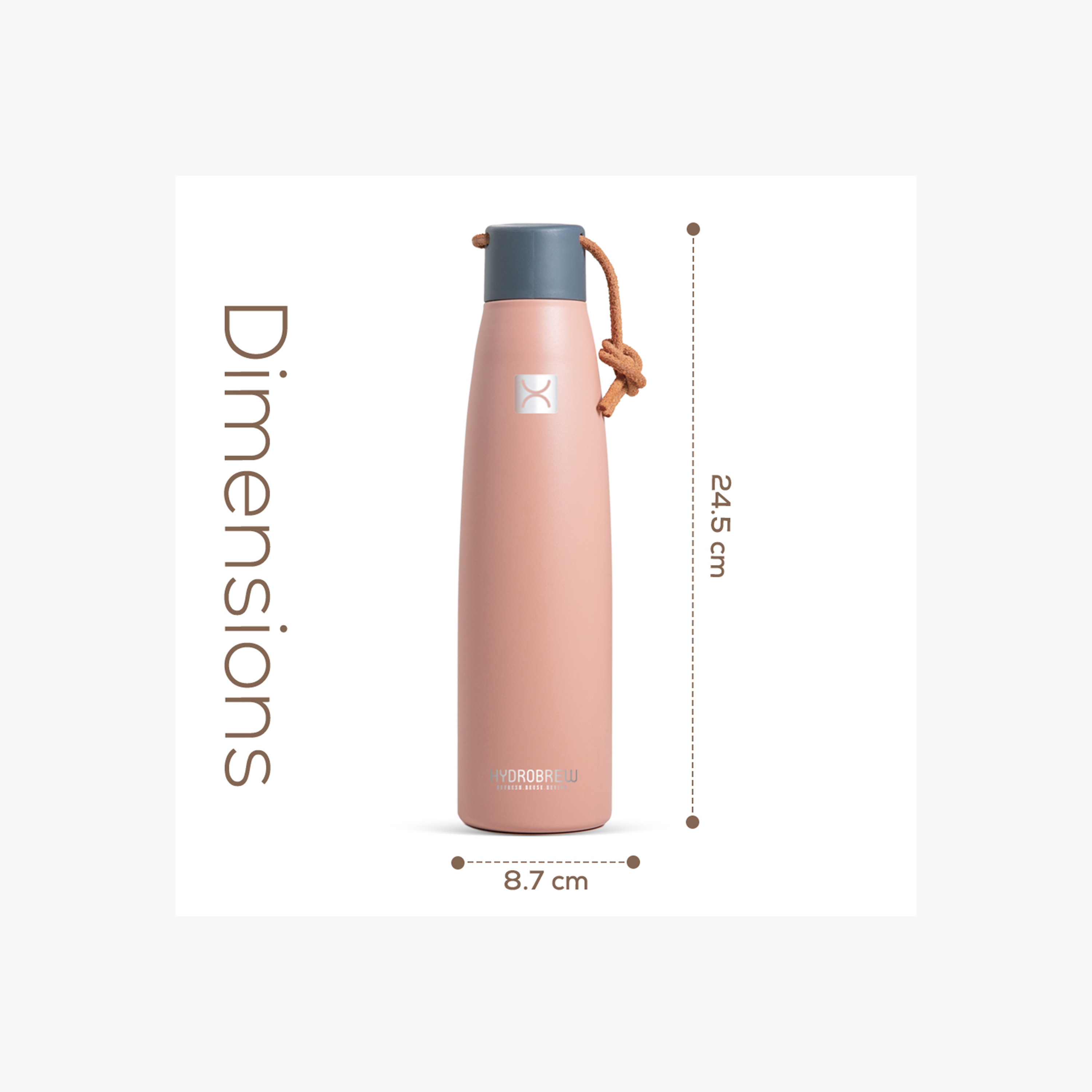 Hydrobrew Vacuum Insulated Water Bottle - 500 ml-school-waterbottles-image-6