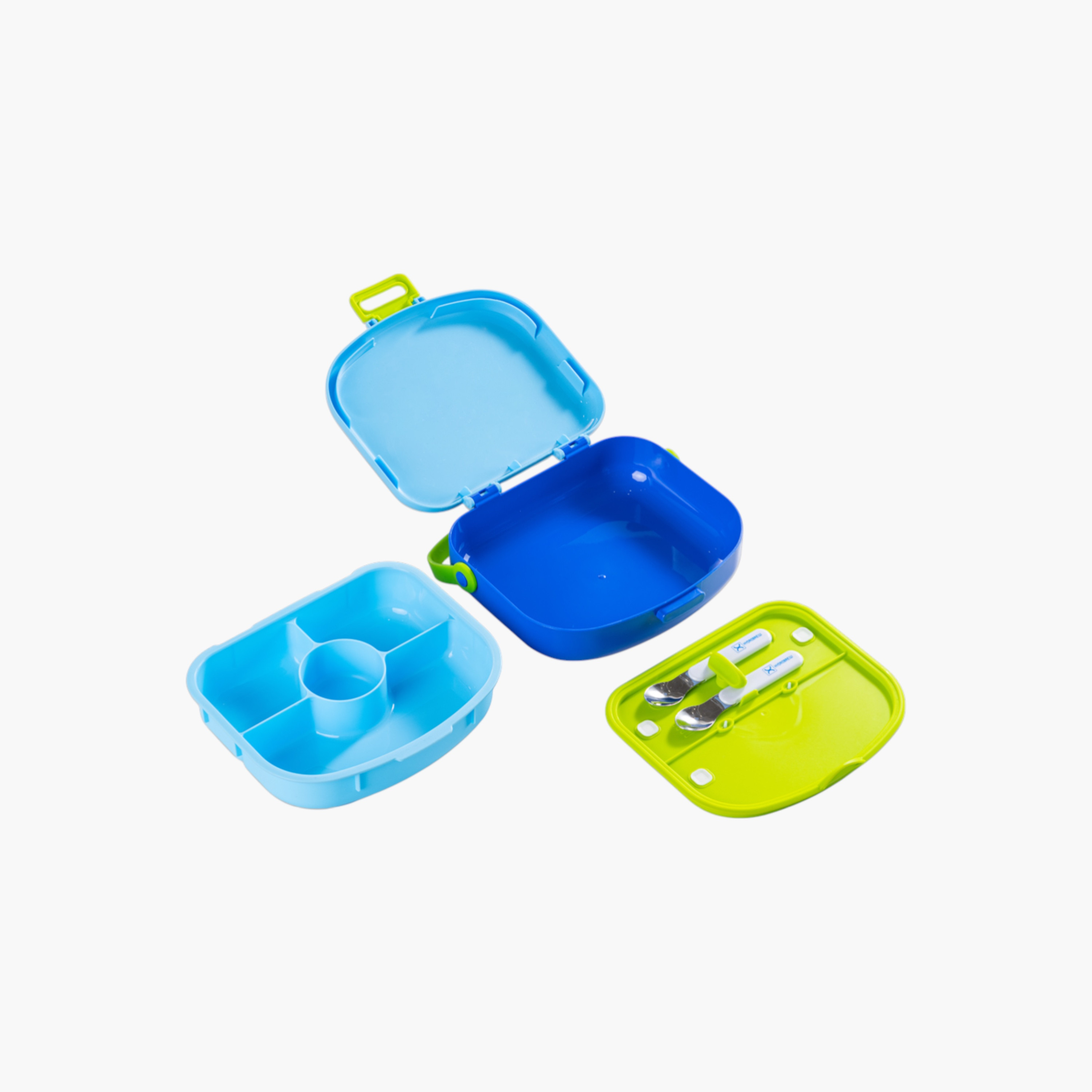 Hydrobrew Solid 4-Compartment Bento Lunch Box with Spoon and Fork-school-lunchessentials-lunchboxes-image-5