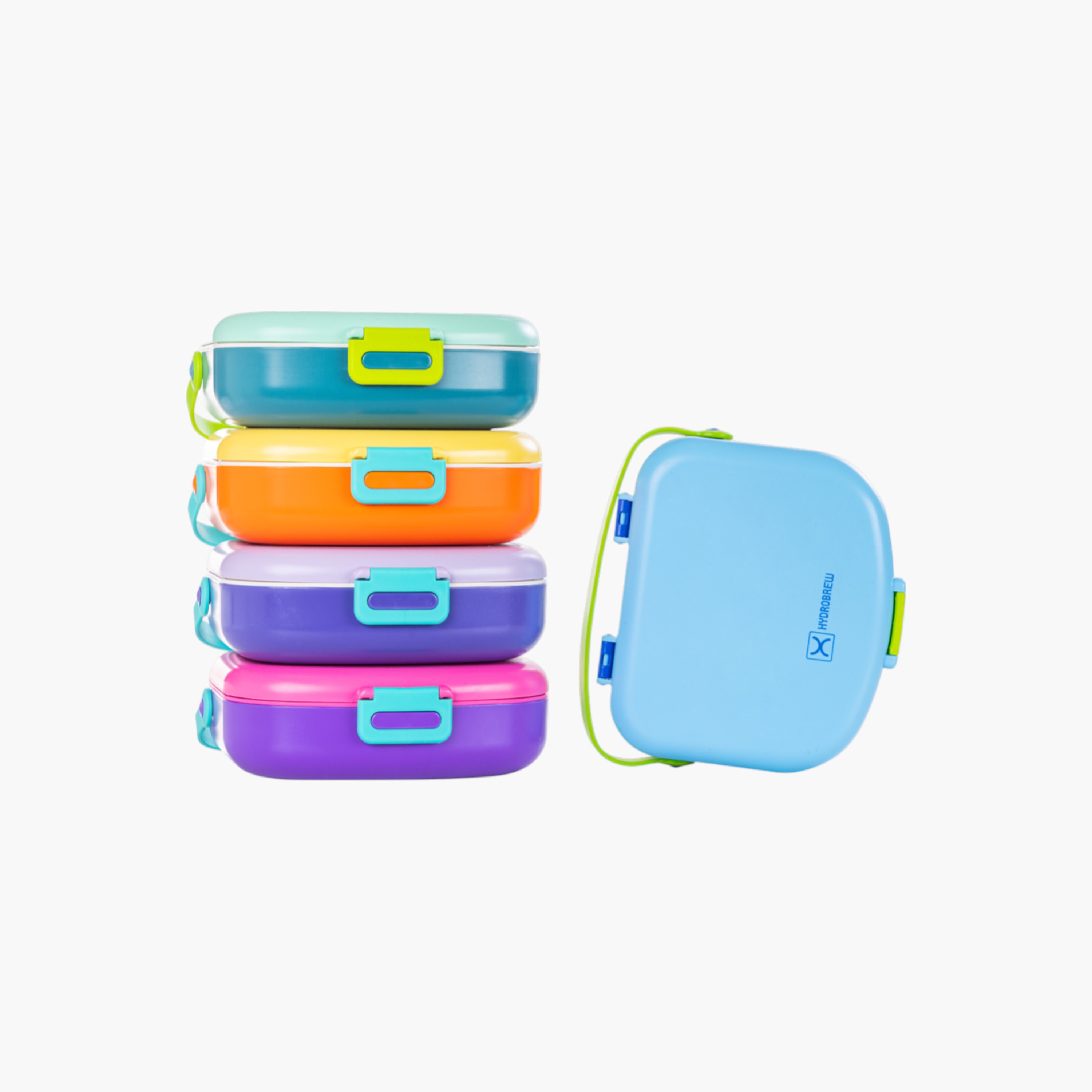 Hydrobrew Solid 4-Compartment Bento Lunch Box with Spoon and Fork-school-lunchessentials-lunchboxes-image-7