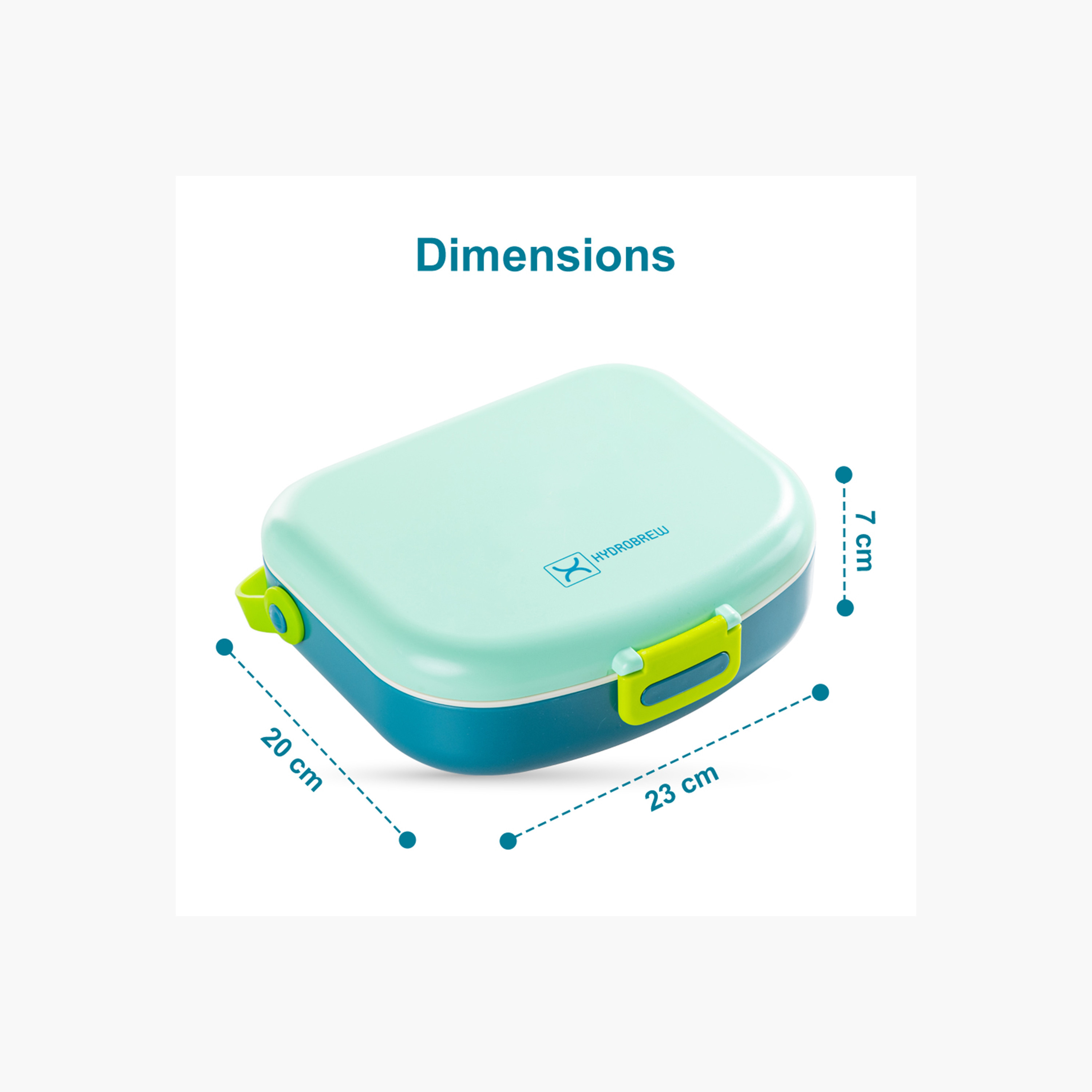 Hydrobrew Solid 4-Compartment Bento Lunch Box with Spoon and Fork-school-lunchessentials-lunchboxes-image-6